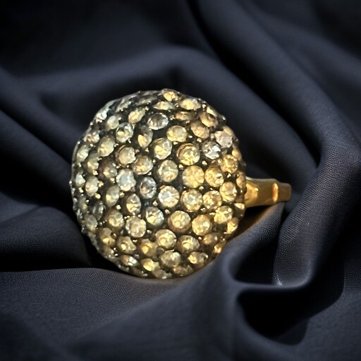 Other × Vintage Vintage Vendome paved crystal dome cocktail ring Size ONE SIZE - 1 Thumbnail