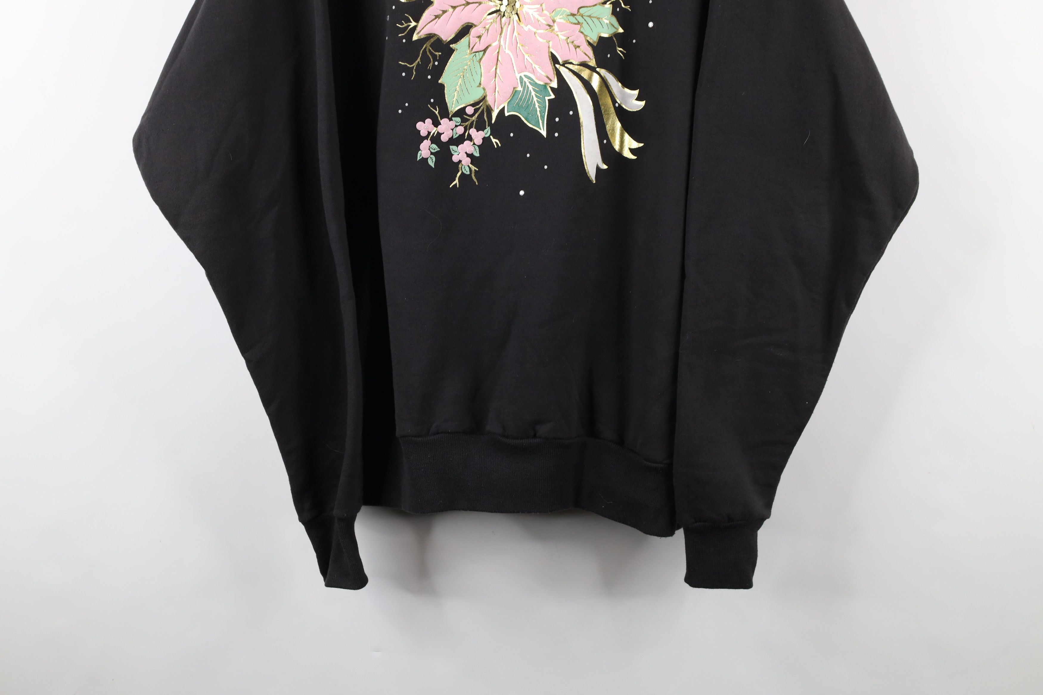 Vintage Vintage 90s Streetwear Faded Christmas Mistletoe Sweatshirt Size XL / US 12-14 / IT 48-50 - 3 Thumbnail