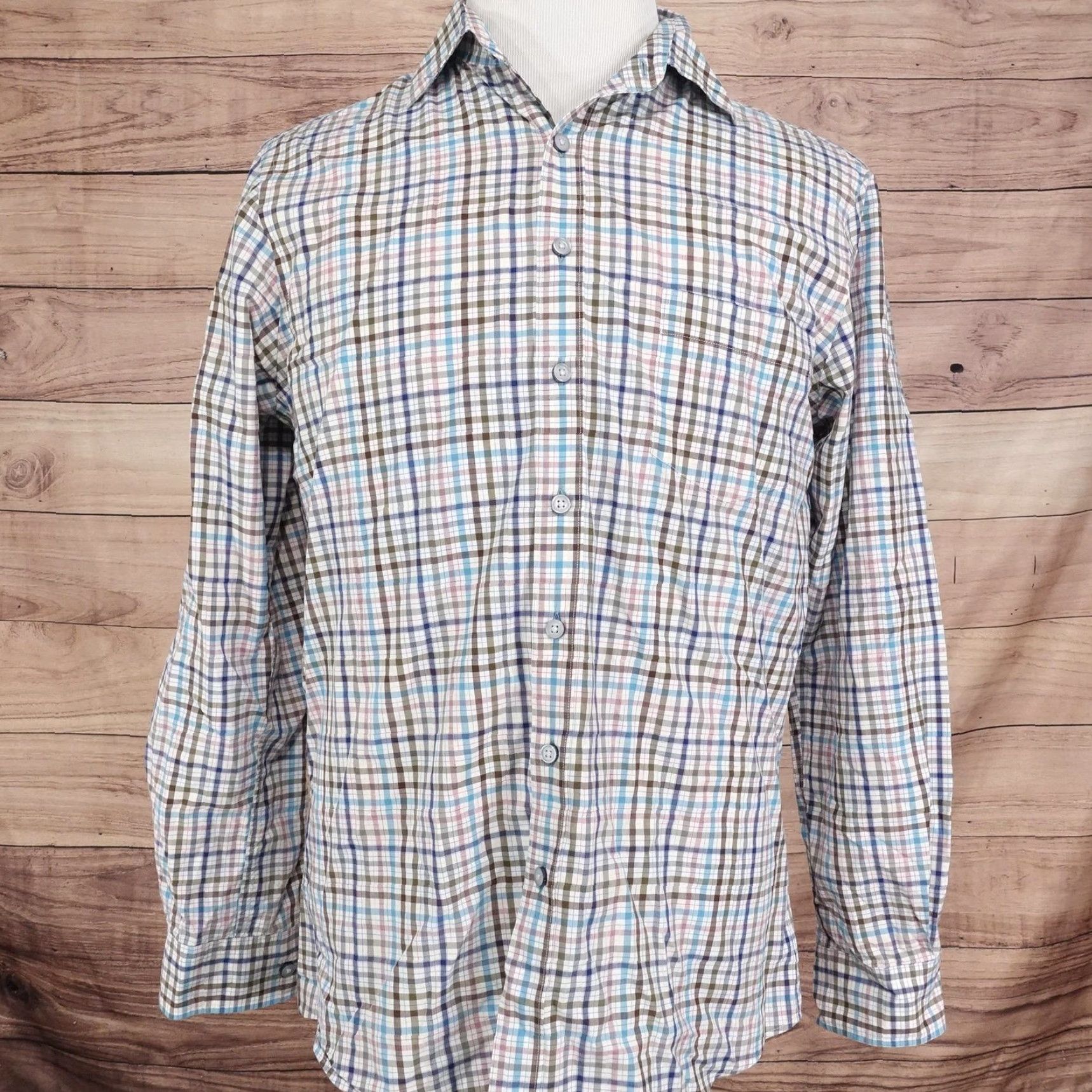 Rodd & Gunn Rodd & Gunn Shirt Mens M Blue Plaid Long Sleeve Button-Up Slim Sports Fit Italy Cotton Size US M / EU 48-50 / 2 - 3 Thumbnail