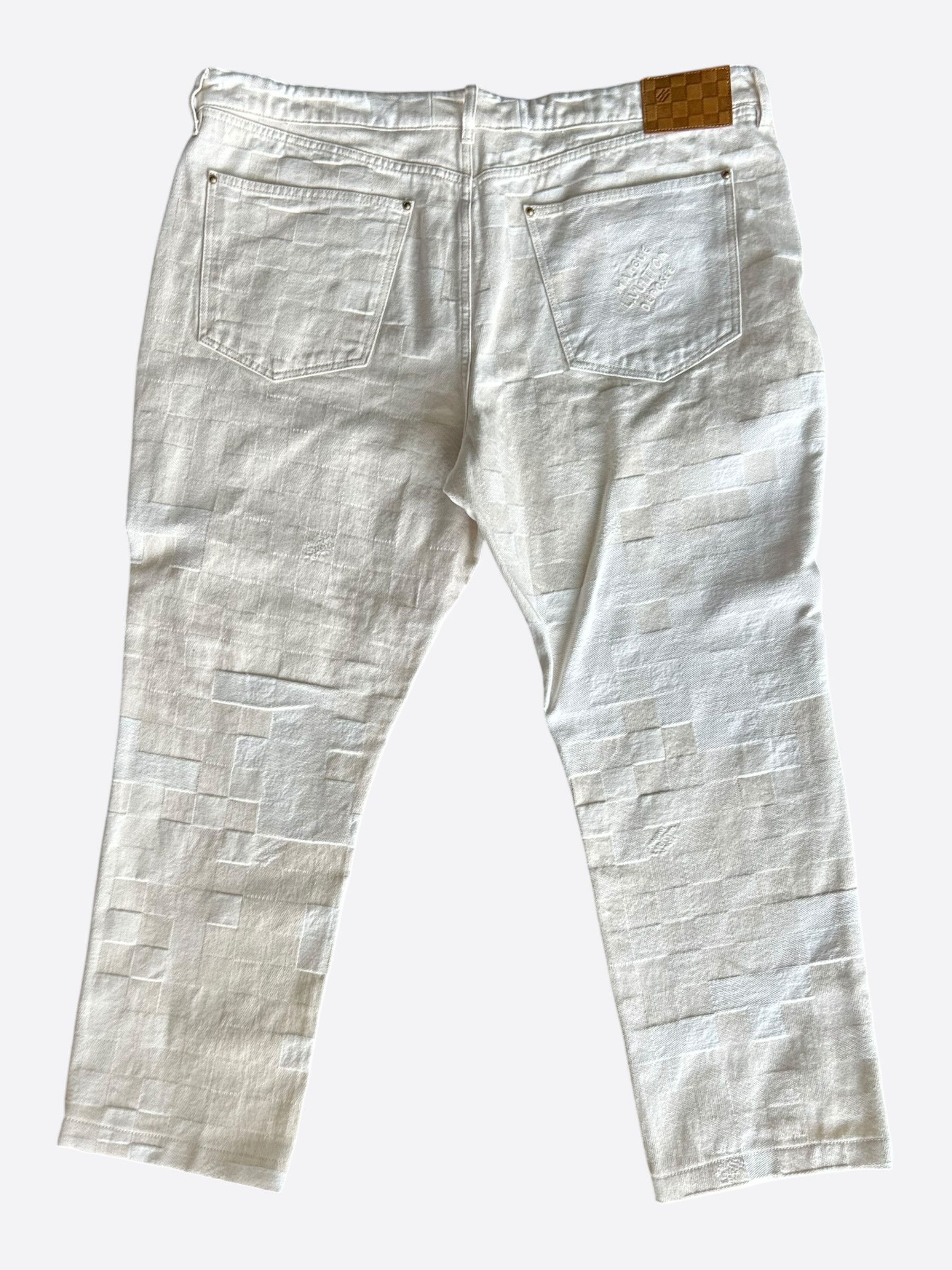 Louis Vuitton Louis Vuitton Beige Damoflage Straight Jeans Size US 40 / EU 56 - 2 Thumbnail