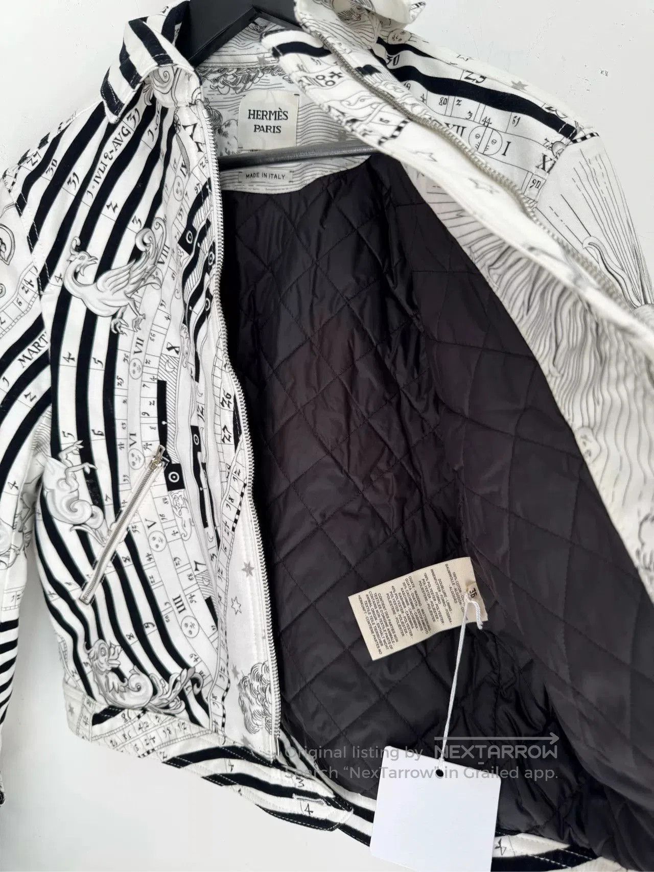 Hermes Hermes Astrology Quilted Cashmere Jacket. Size XS / US 0-2 / IT 36-38 - 6 Thumbnail