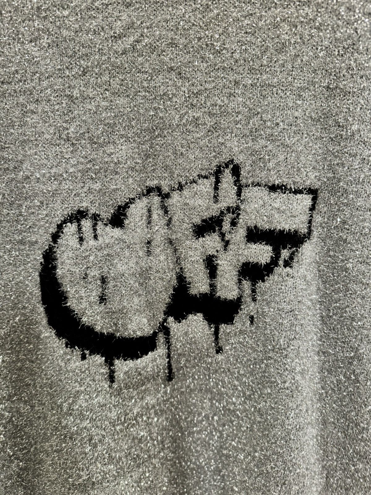 Off-White Off White Silver OFF Knit Sweater Size XS / US 0-2 / IT 36-38 - 3 Thumbnail