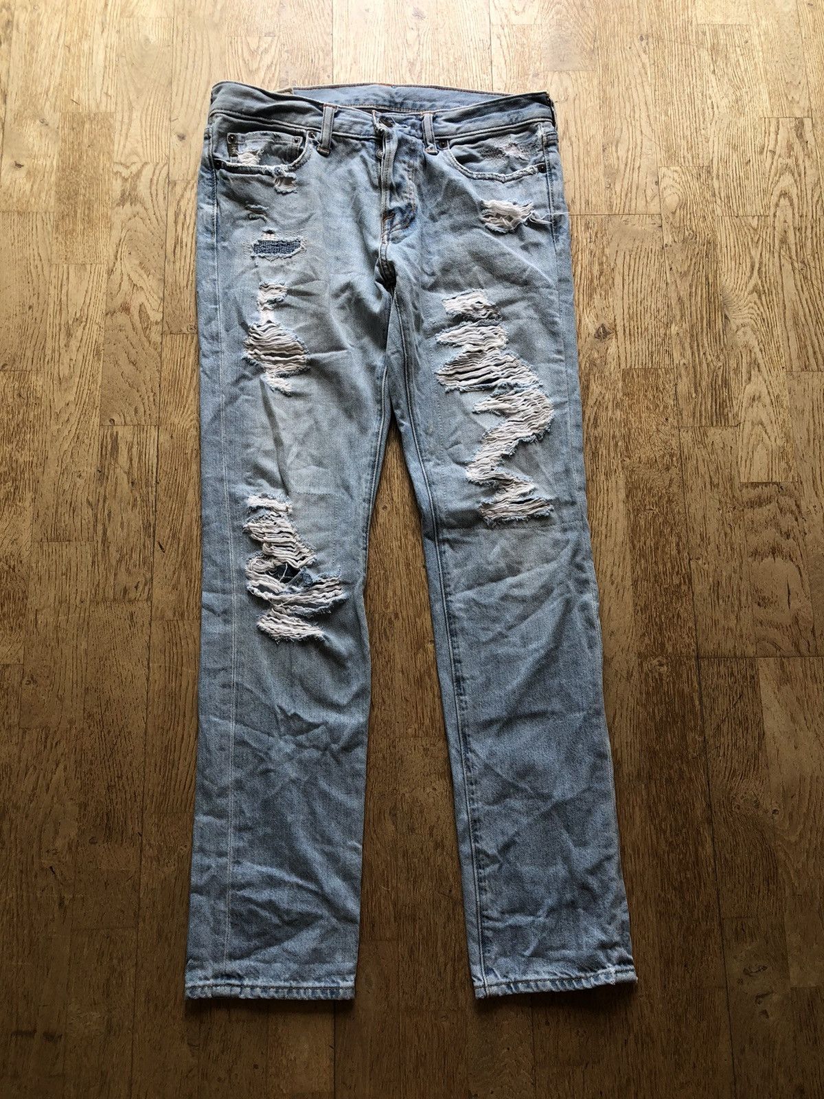 Abercrombie & Fitch ABERCROMBIE & FITCH SKINNY VINTAGE DENIM QUALITY JEANS PANTS Size US 31 - 1 Thumbnail