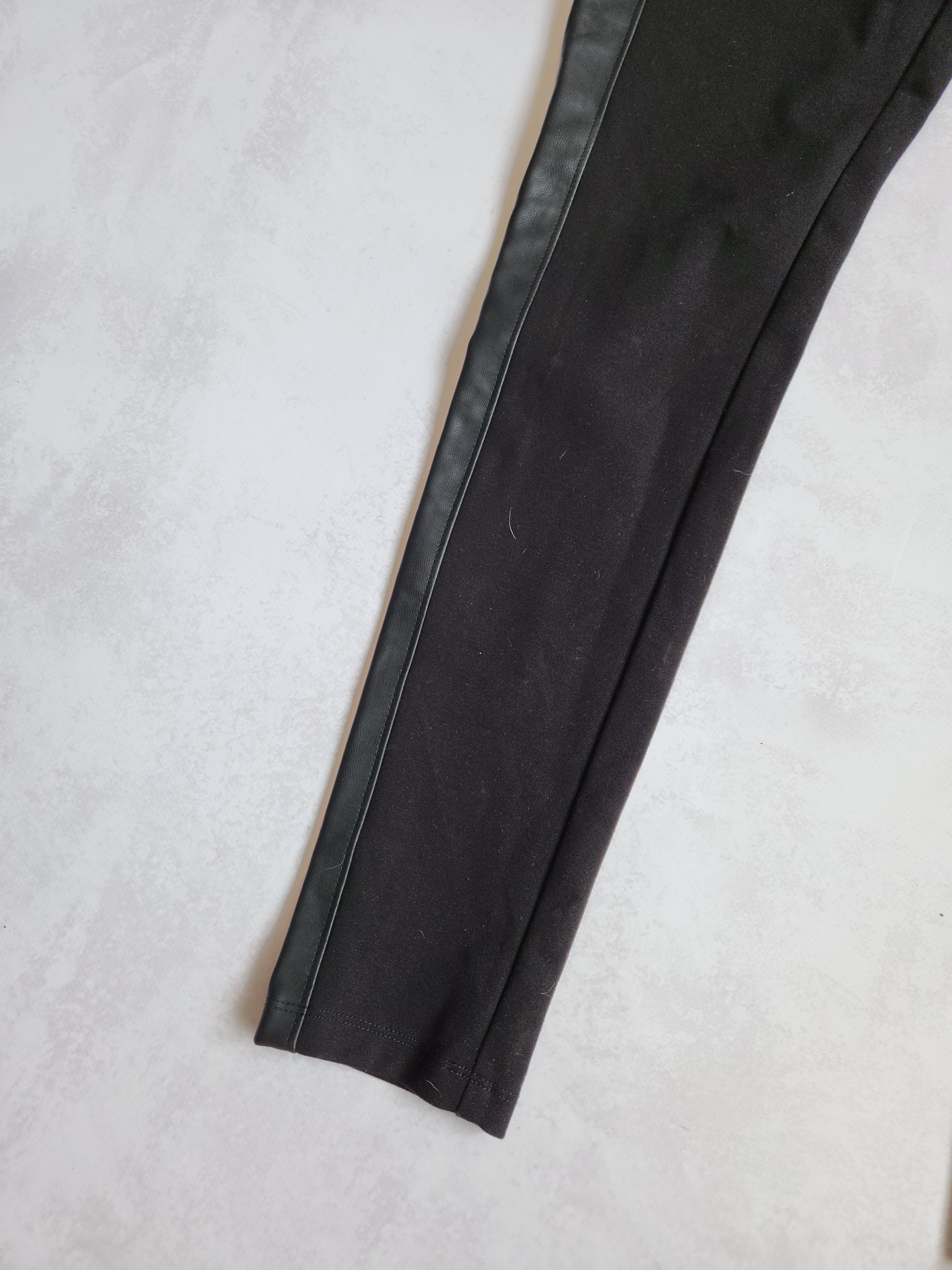 Versace Versace jenas leather inserts leggings pants Size 32" / US 10 / IT 46 - 2 Thumbnail
