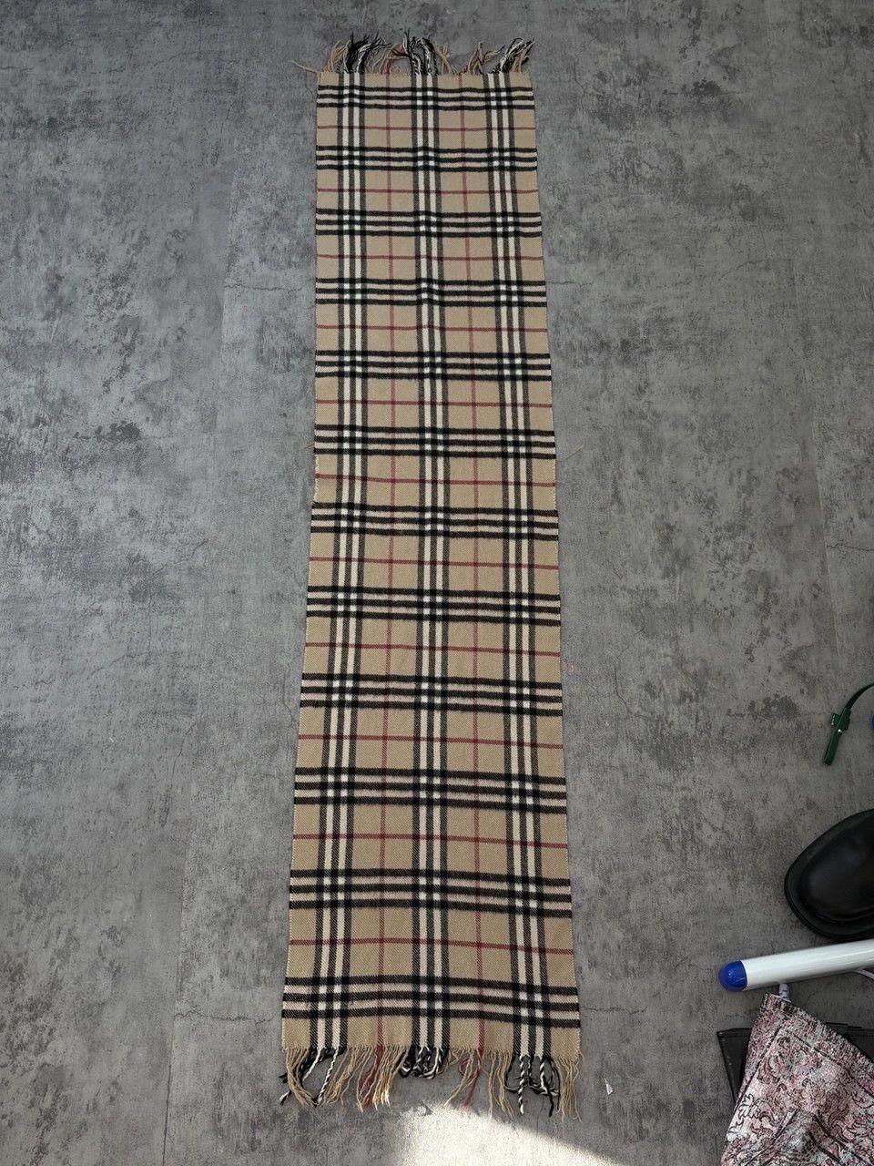 Burberry Burberry London Nova Check Pattern Beige Cashmere Scarf Size ONE SIZE - 6 Thumbnail