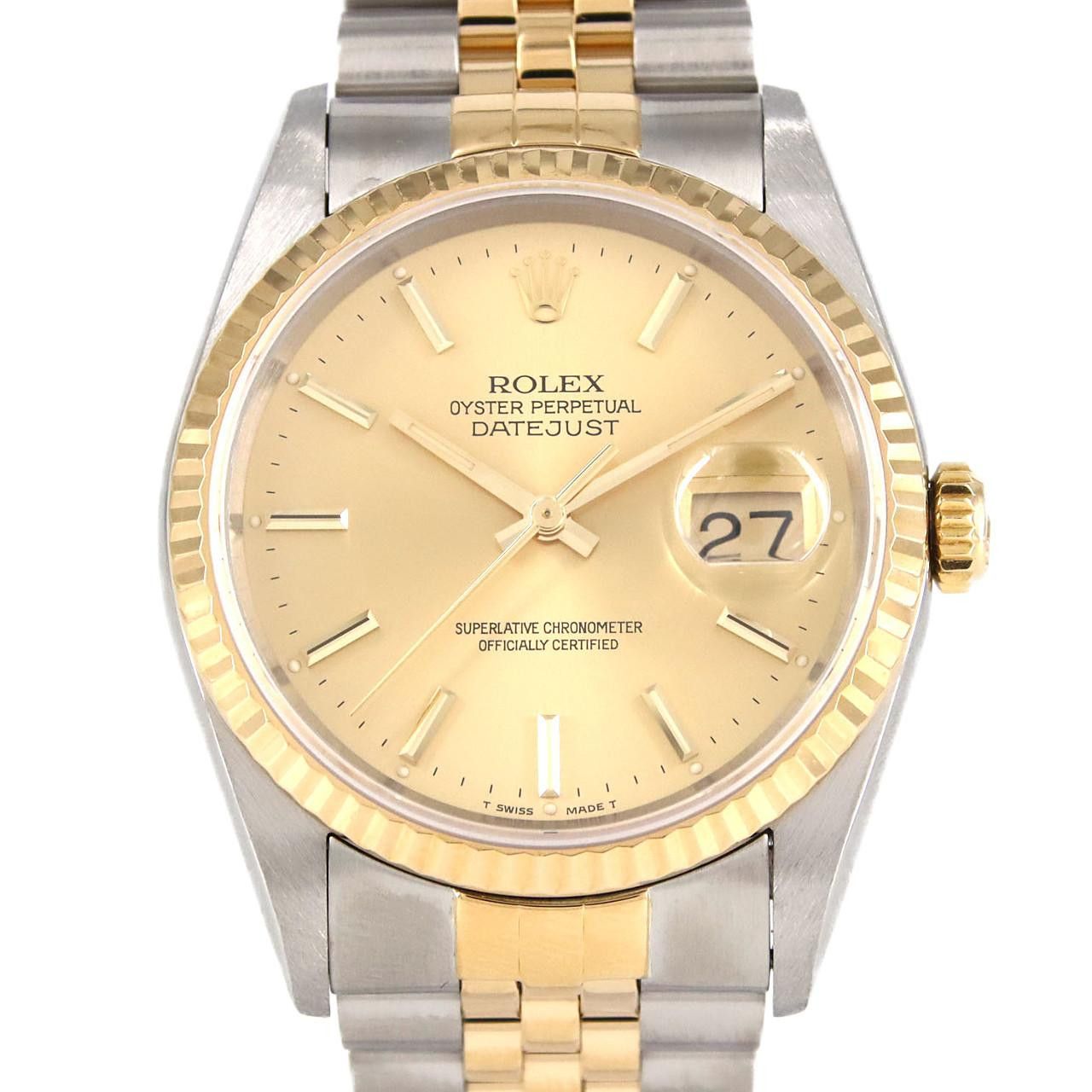 Rolex Rolex Rolex Datejust Stainless Steel Yellow Gold Watch Metal Automatic 16233 DUTY FREE for USA Size ONE SIZE - 1 Thumbnail