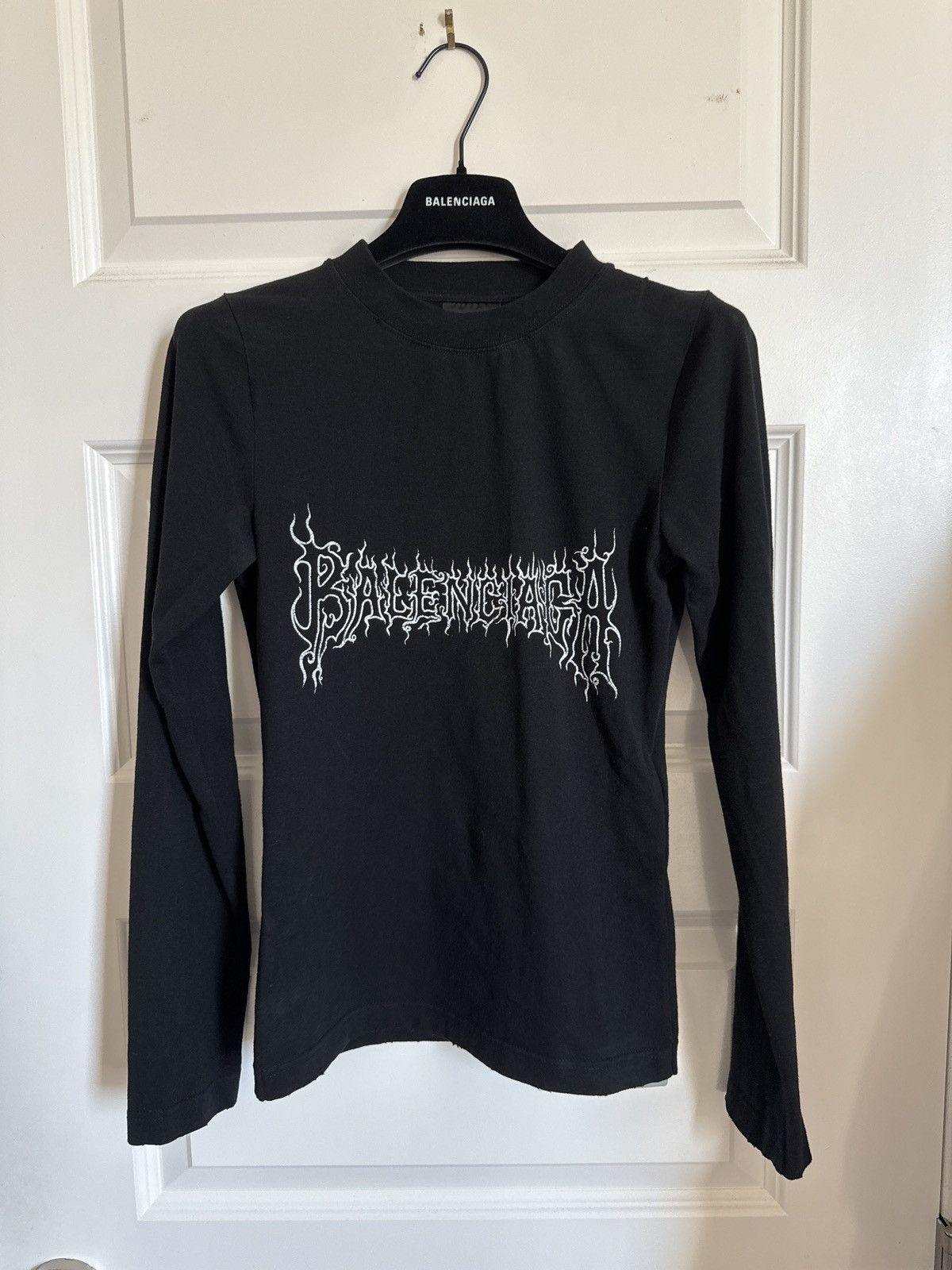 Balenciaga Balenciaga Spring 24 Darkwave Heavy Metal Fitted Longsleeve Size US L / EU 52-54 / 3 - 1 Thumbnail