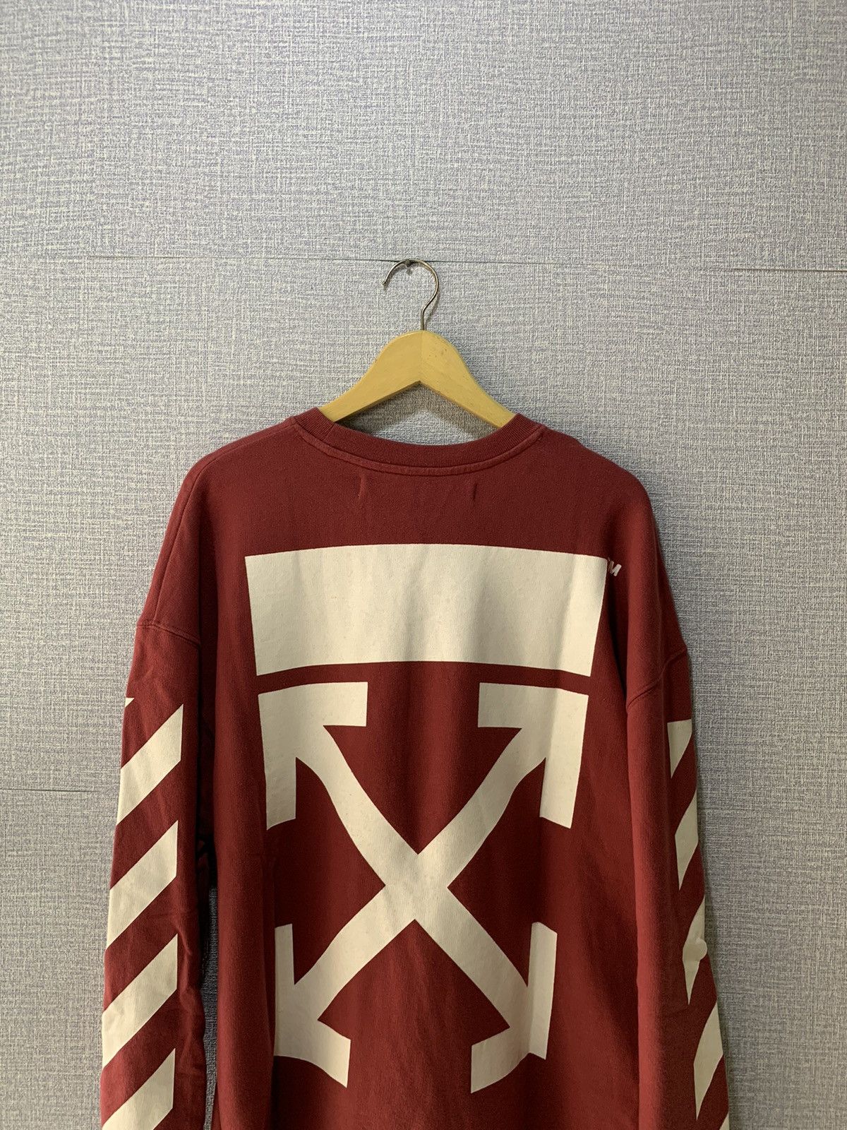 image of Off White Diag Arrows Over Cre in Red, Men's (Size Large)