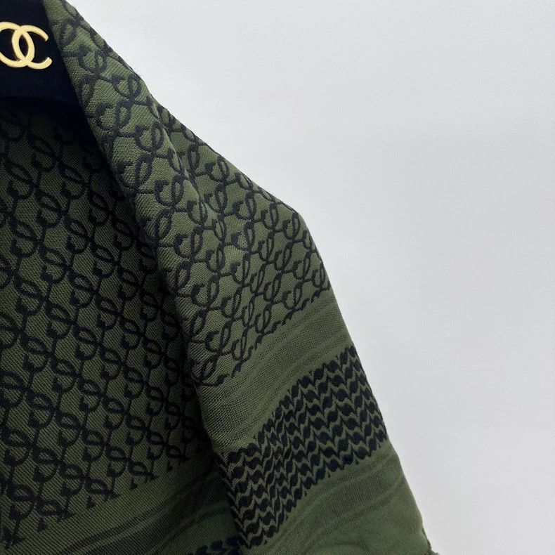 Loewe LOEWE Green large square scarf Size ONE SIZE - 3 Thumbnail