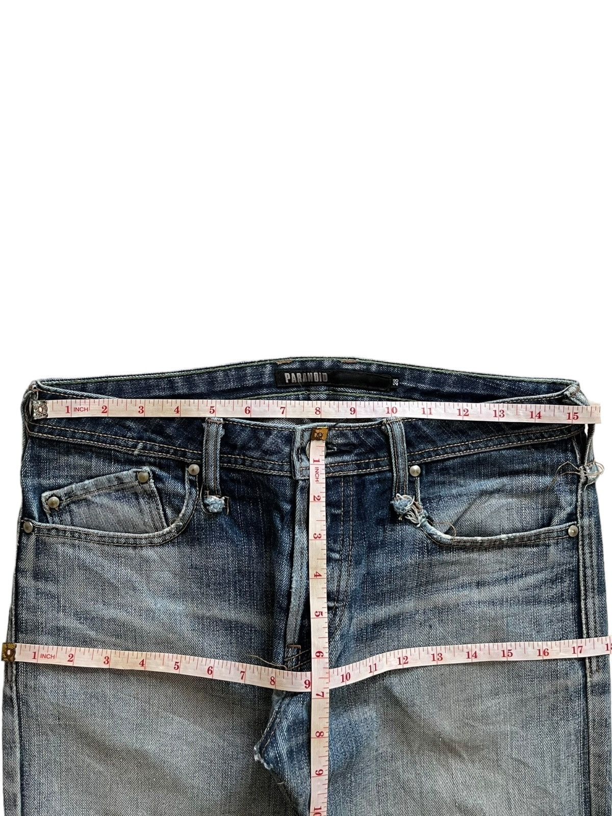 Japanese Brand Vintage Japanese Brand Fade Wash Distressed Flared Jeans Size US 30 / EU 46 - 11 Thumbnail