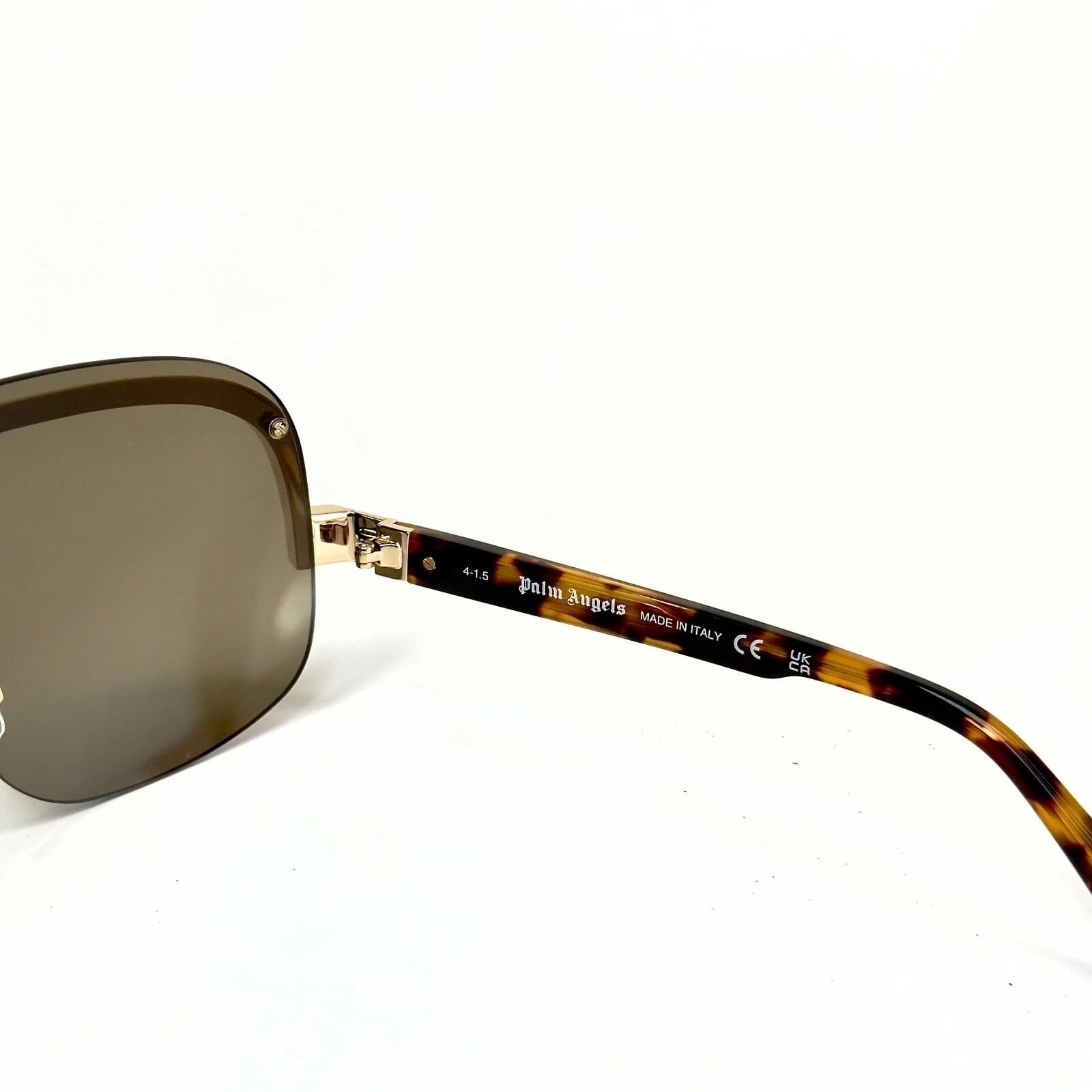 Palm Angels PALM ANGELS PERI10I 10I KING Brown Havana Mask Unisex Size ONE SIZE - 4 Thumbnail