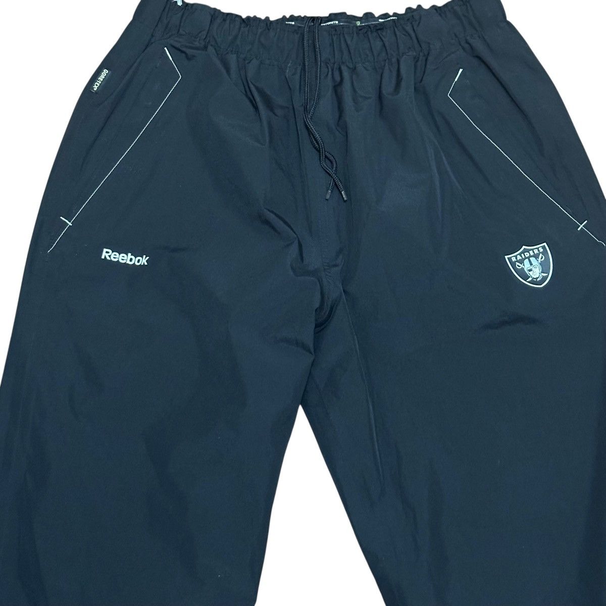 Reebok NFL Raiders Reebok Windbreaker Warm Up Gore-TexTrack Pants L Size US 35 - 3 Thumbnail
