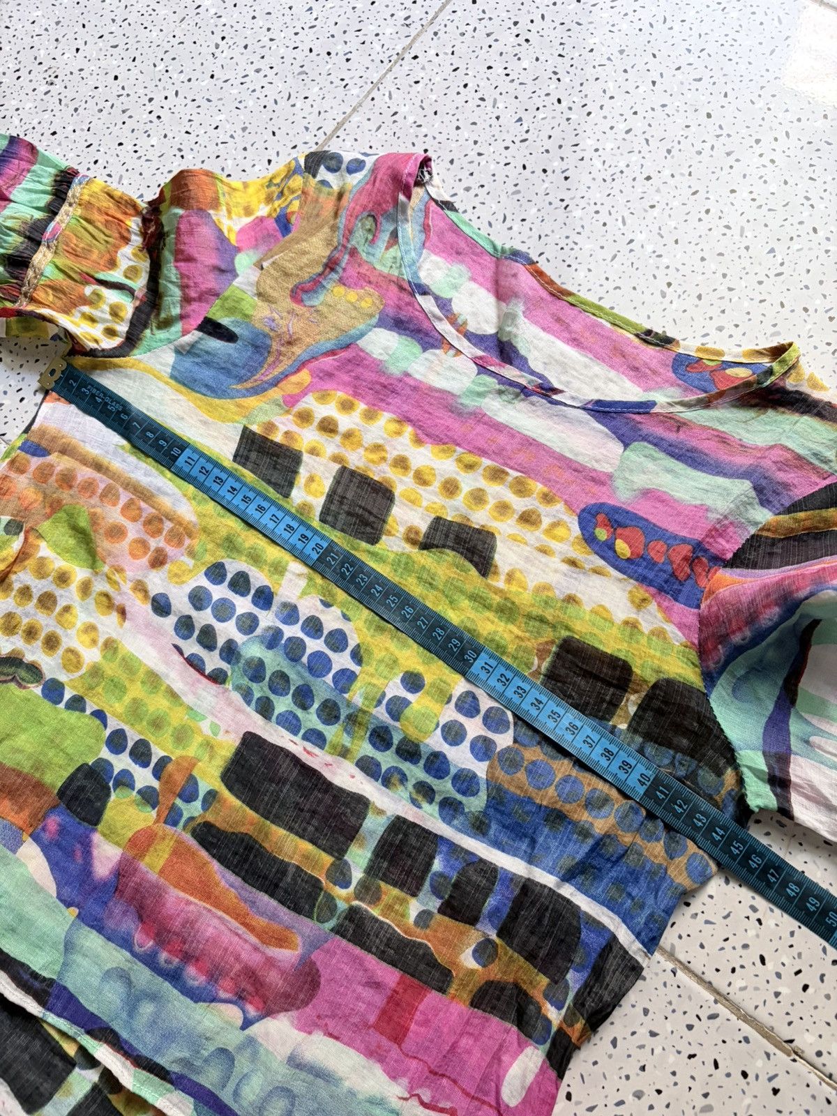 Japanese Brand Unknown Y2K Abstract Pop Art Women Tops Size M / US 6-8 / IT 42-44 - 8 Thumbnail