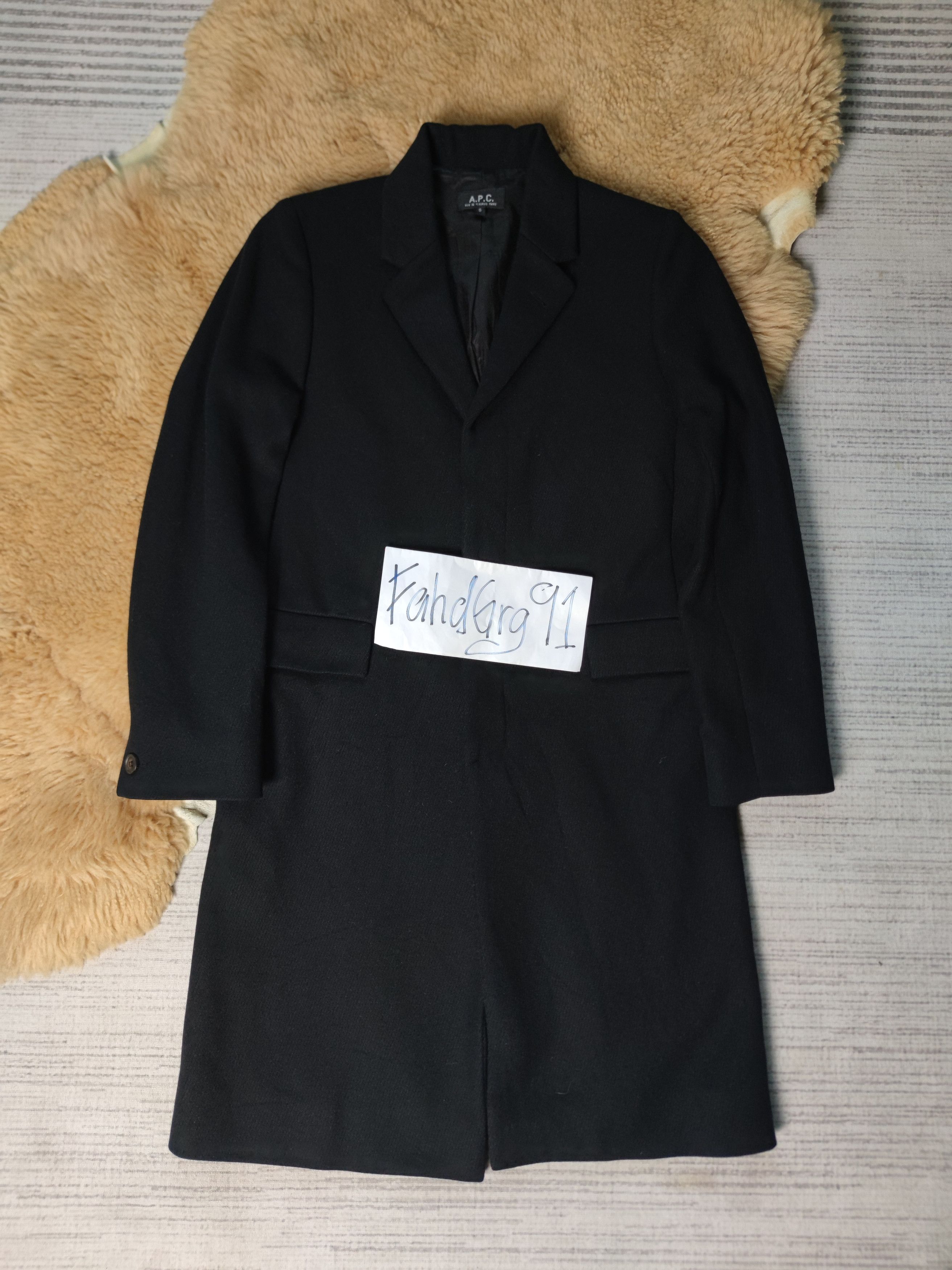A.P.C. Rue De Fleurus Paris Wool Coat Made in France