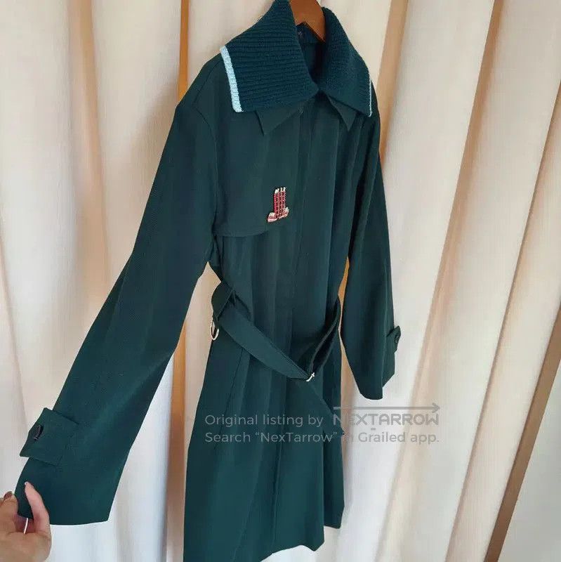 Lanvin Lanvin Women's Green Wool Trench Coat . Size M / US 6-8 / IT 42-44 - 2 Thumbnail