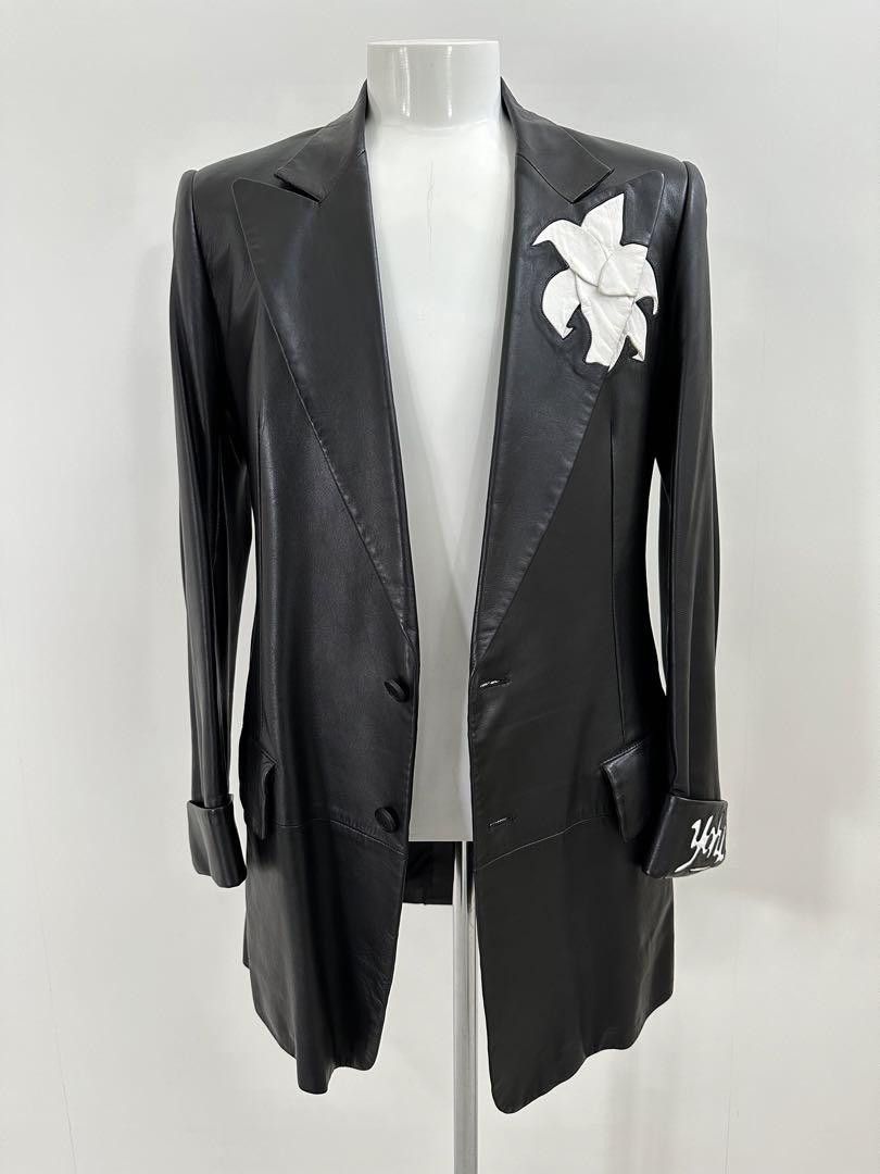 Yohji Yamamoto POUR HOMME 03aw Pimp era flower patched leather jacket Size US L / EU 52-54 / 3 - 2 Thumbnail