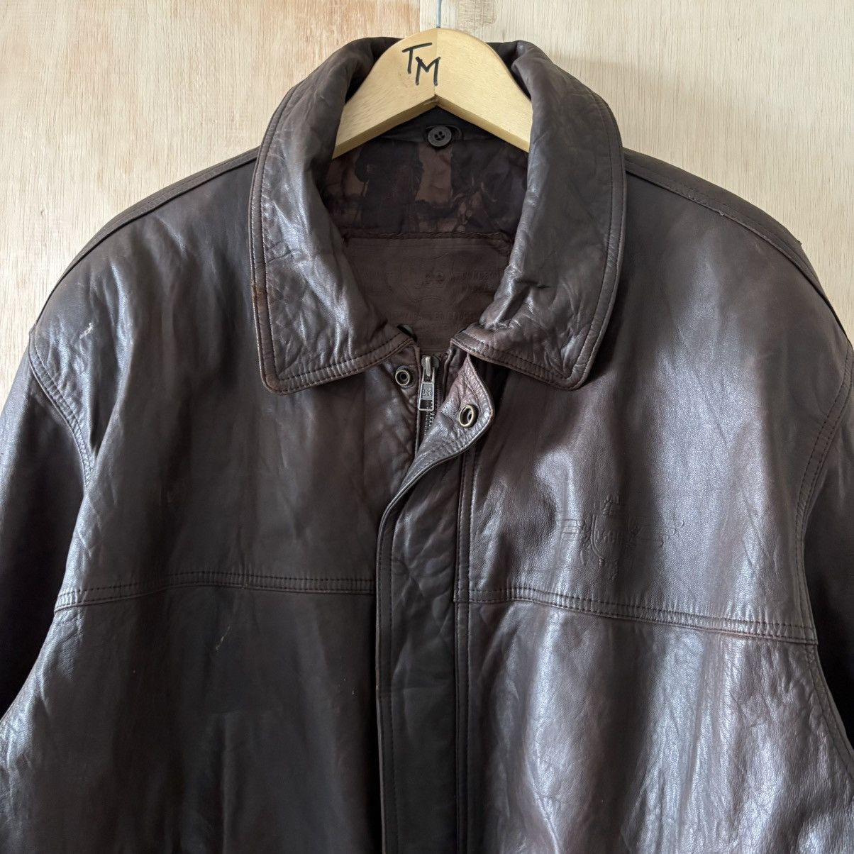 Lee Vintage 90s Lee Lined Story Of Golf Leather Jacket Size US L / EU 52-54 / 3 - 2 Thumbnail