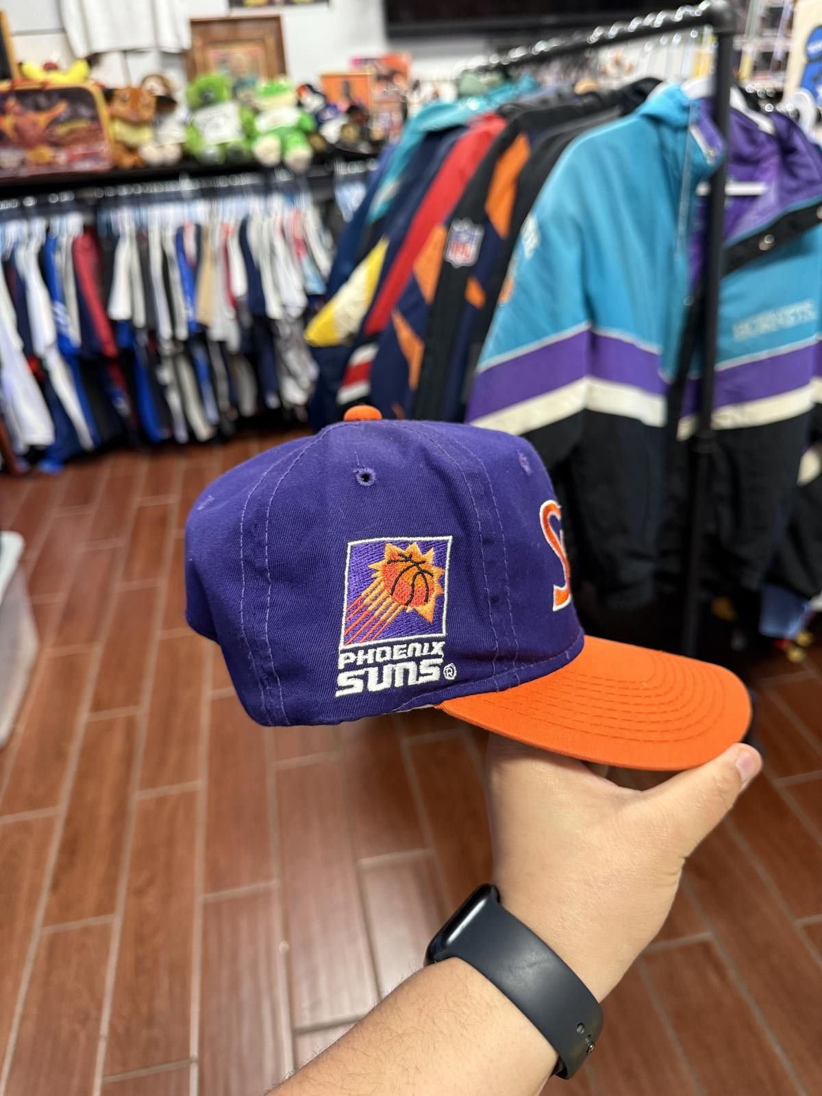Sports Specialties 90's Vintage Phoenix Suns Double Line Script Snapback Hat Size ONE SIZE - 3 Thumbnail