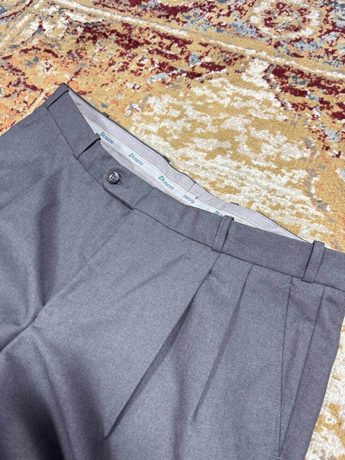 Vintage 1980s Wool Suit Pants Baggy Trousers Blend Balenciaga Rick Size US 36 / EU 52 - 3 Thumbnail