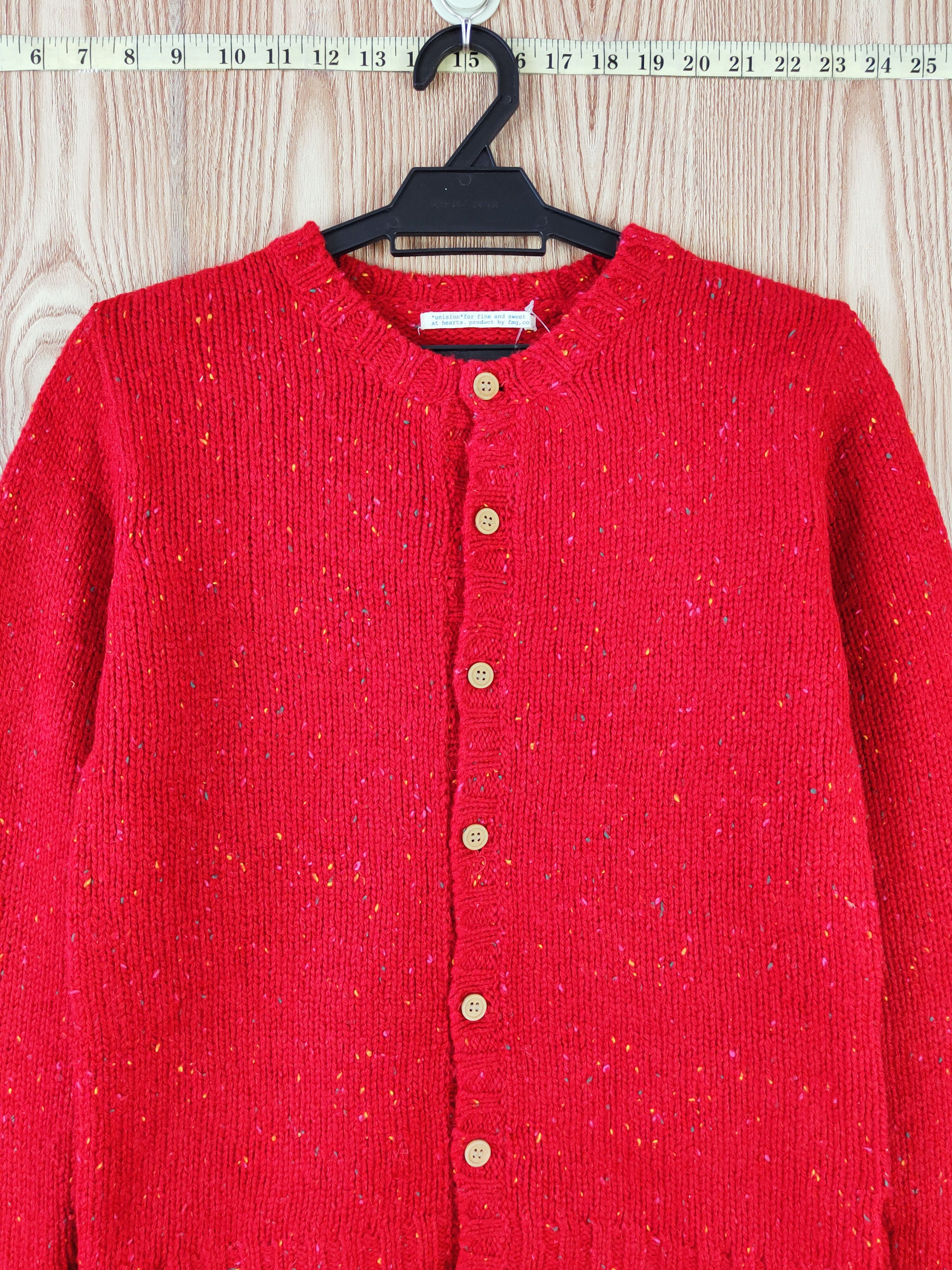 Homespun Knitwear × Japanese Brand Formengirl Co. Red Knitwear Cardigan #W561 Size S / US 4 / IT 40 - 2 Thumbnail