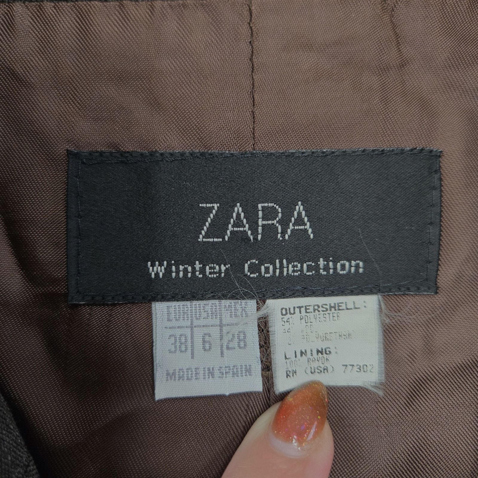 Zara Vintage Zara Brown Single Breasted Wool Blend Blazer Size 6 Size M / US 6-8 / IT 42-44 - 5 Thumbnail