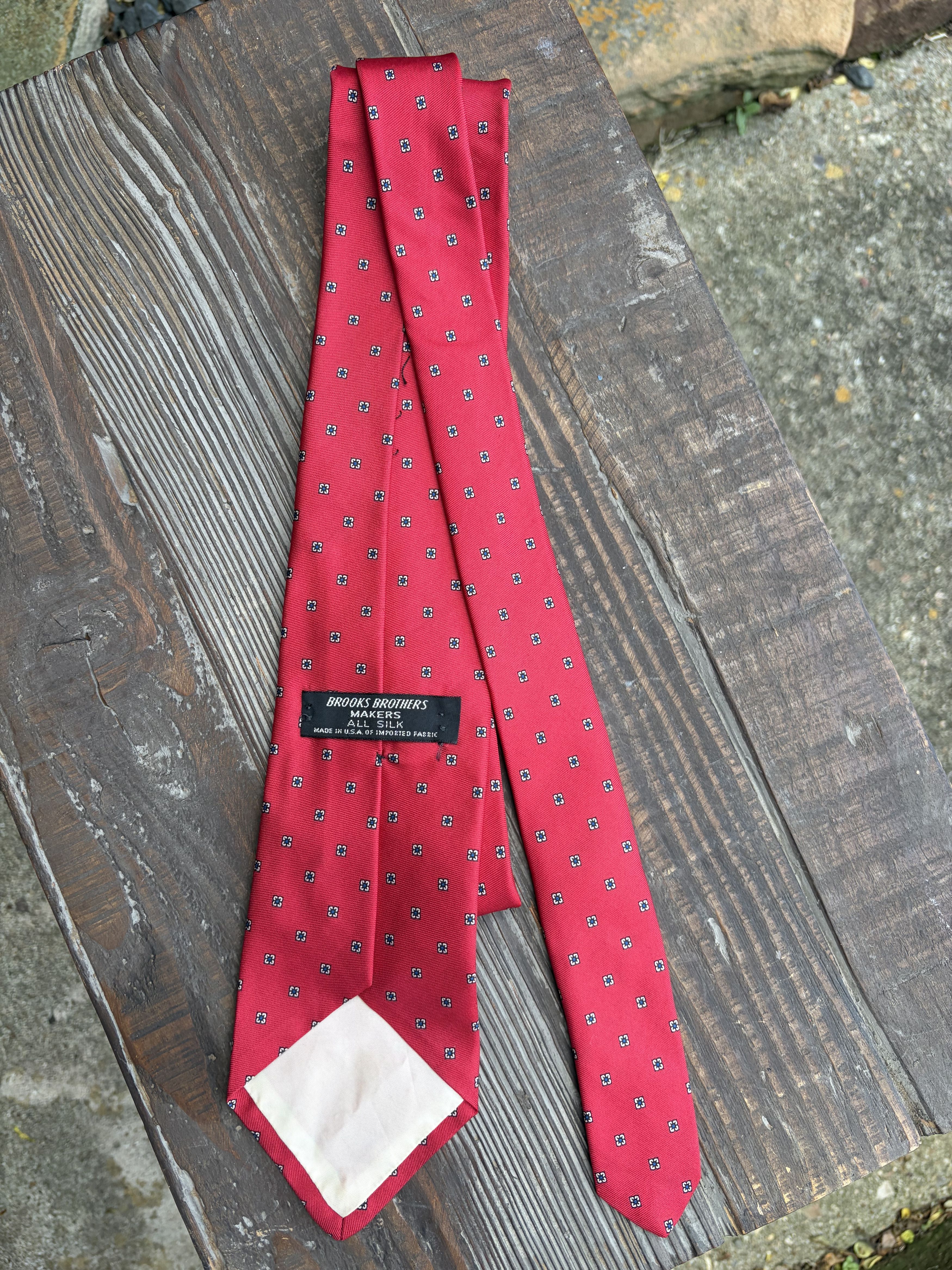 Brooks Brothers Vintage Brook Brothers Silk Red Tie Size ONE SIZE - 5 Thumbnail