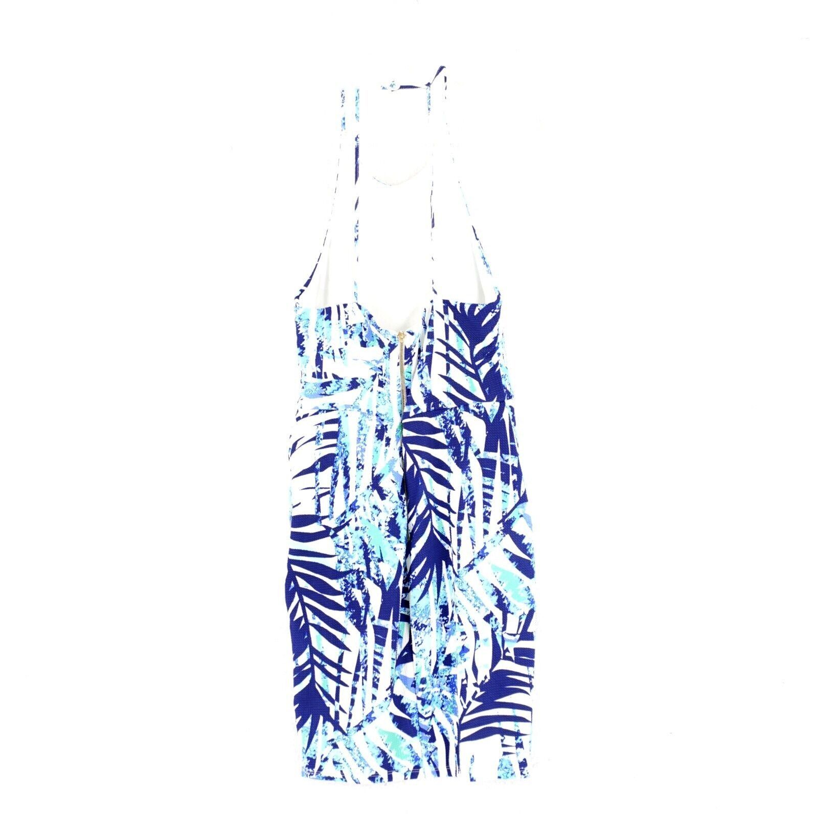 Vintage Premier Amour Size 10 Blue White Florate Spaghetti Strap Dre Size L / US 10 / IT 46 - 3 Thumbnail
