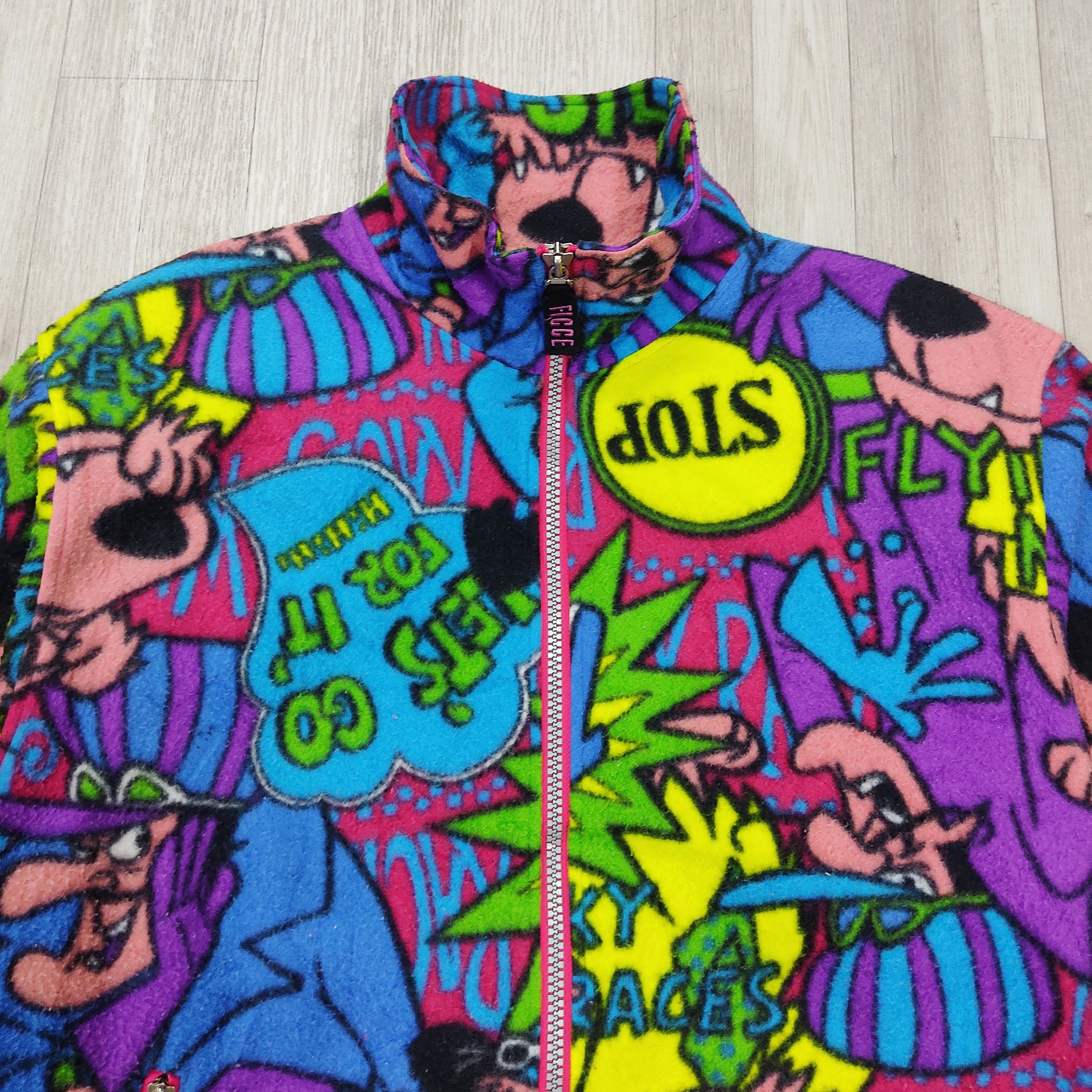 Yoshiyuki Konishi Vintage FICCE Sports Wacky Races AOP Fleece Jacket Size US L / EU 52-54 / 3 - 6 Thumbnail