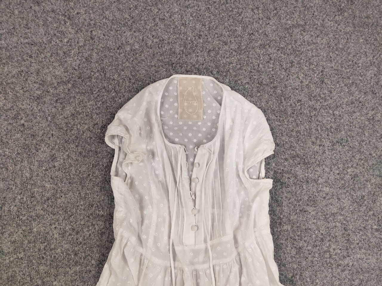 Japanese Brand Yangany Japan Made Design Light white Dress Size S / US 4 / IT 40 - 4 Thumbnail