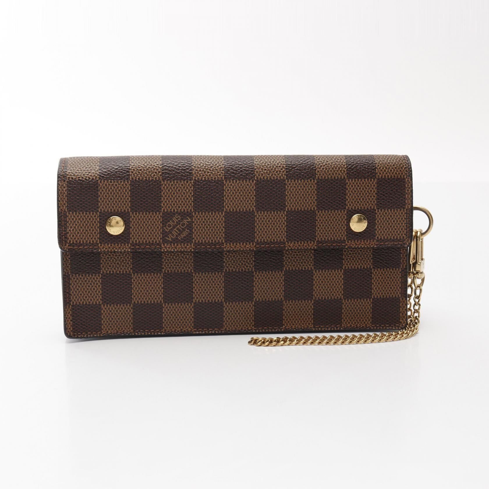 Louis Vuitton Louis Vuitton Portefeuille Accordion Damier Ebene Bi-Fold Long Wallet Brown Size ONE SIZE - 1 Thumbnail