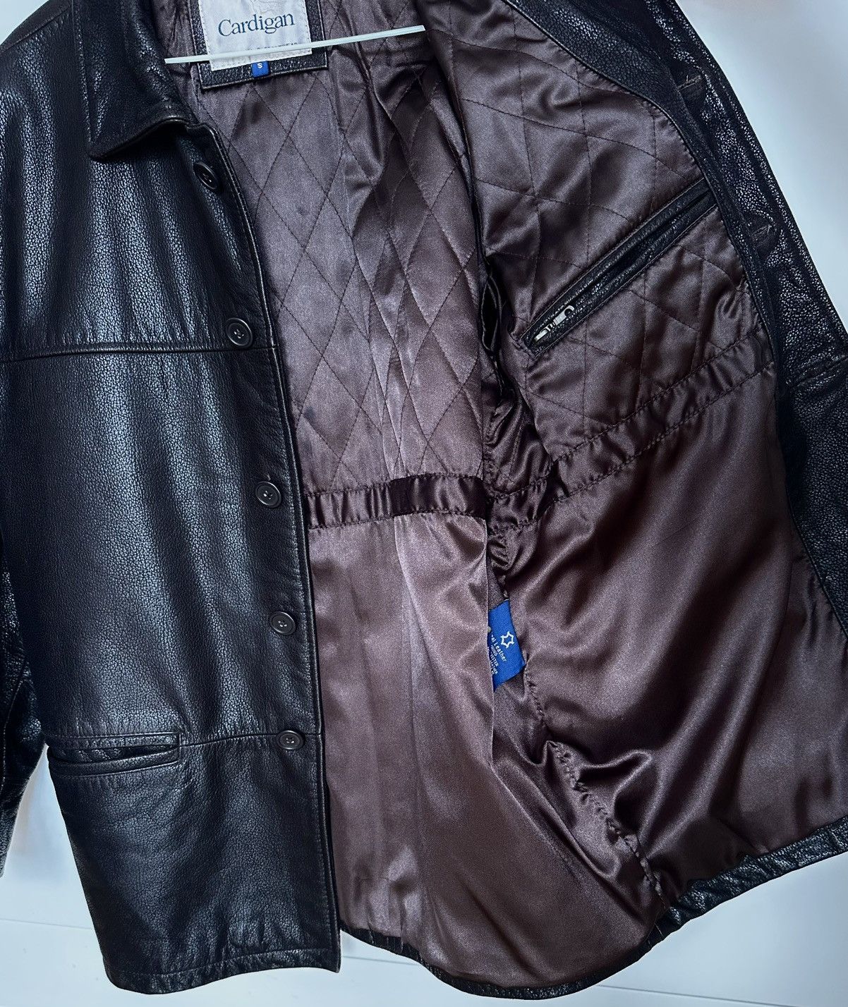 Leather × Vintage Vintage 100% Leather Jacket “Cardigan” Size US M / EU 48-50 / 2 - 4 Thumbnail