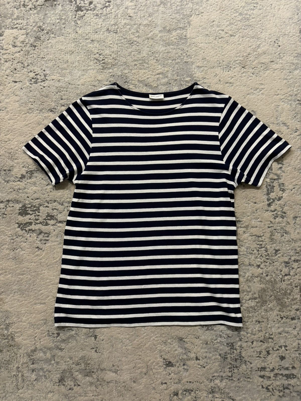 Saint Laurent SS16 Striped Short Sleeve T Shirt