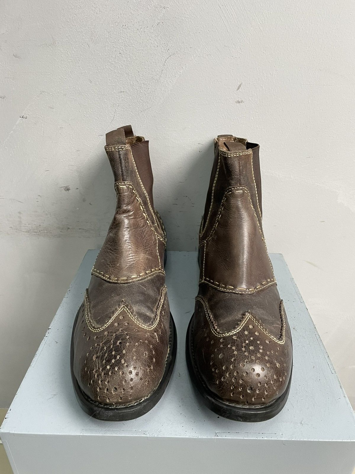 Undercover Rare brown leather platform boots hype brogue guidi style Size US 11 / EU 44 - 7 Thumbnail