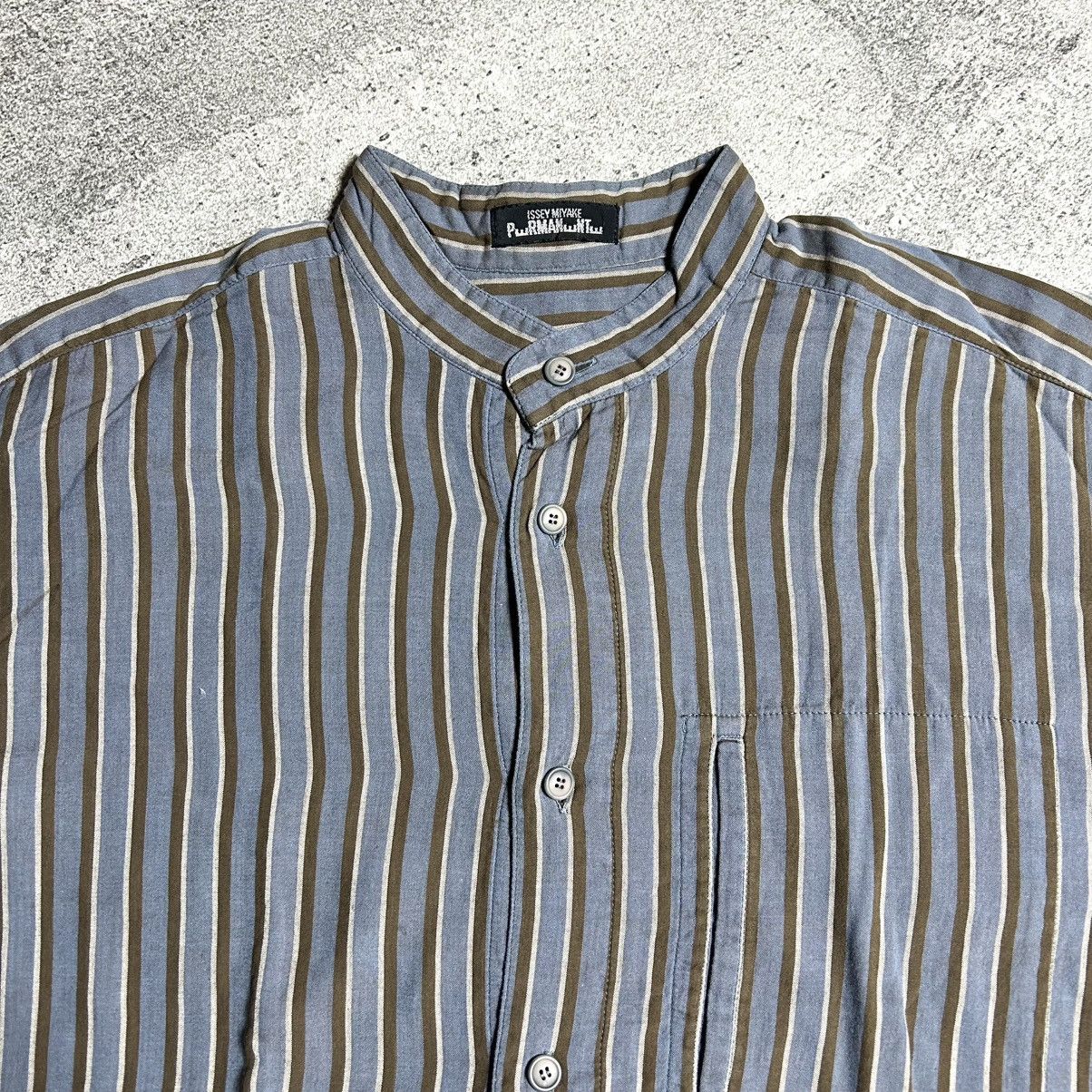 Issey Miyake 80s Issey Miyake Permanente Shangai Stripe Shirt Size US XL / EU 56 / 4 - 6 Thumbnail