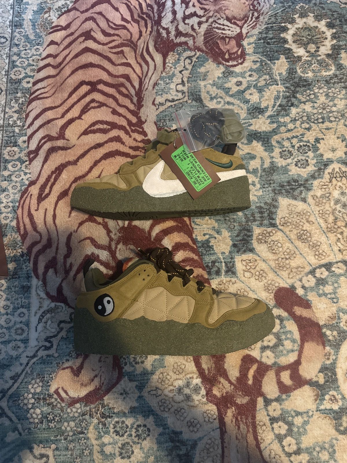 Cactus Plant Flea Market × Nike Unreleased CPFM x Nike Dunk Low Mossy Green Size US 12 / EU 45 - 1 Thumbnail