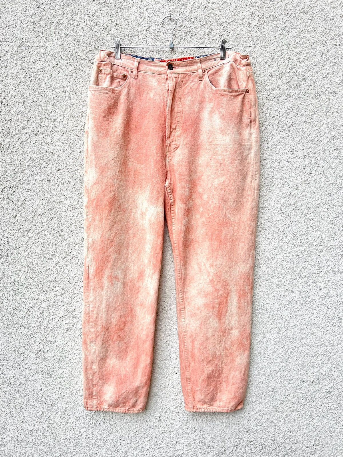 image of Dr Collectors P41 Dogtown Denim In Cloud Lychee Selvedge Large 32" in Coral Pink, Men's