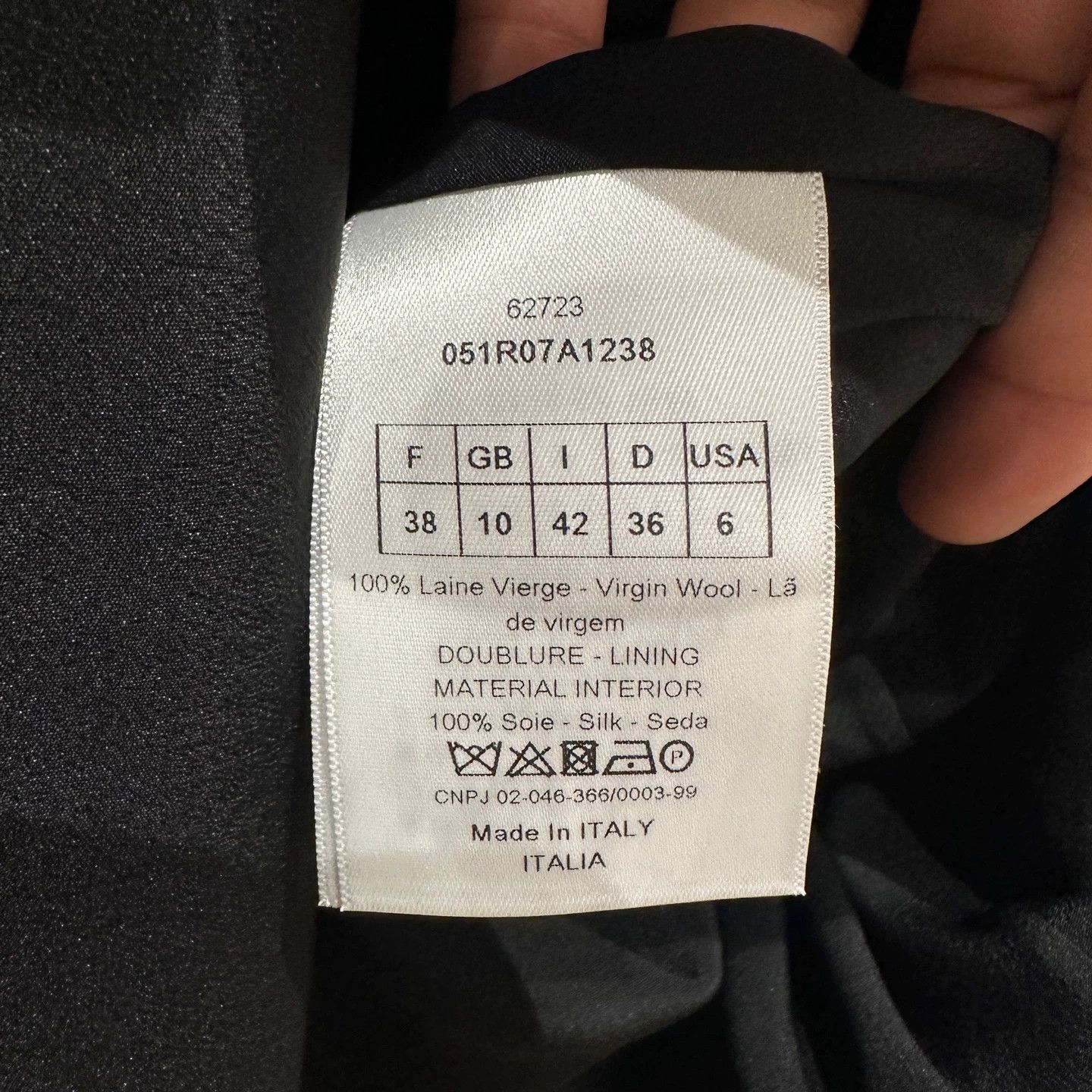 Dior Dior Blk & Wht Check Single-Breasted Wool 38 Dress Size S / US 4 / IT 40 - 4 Thumbnail