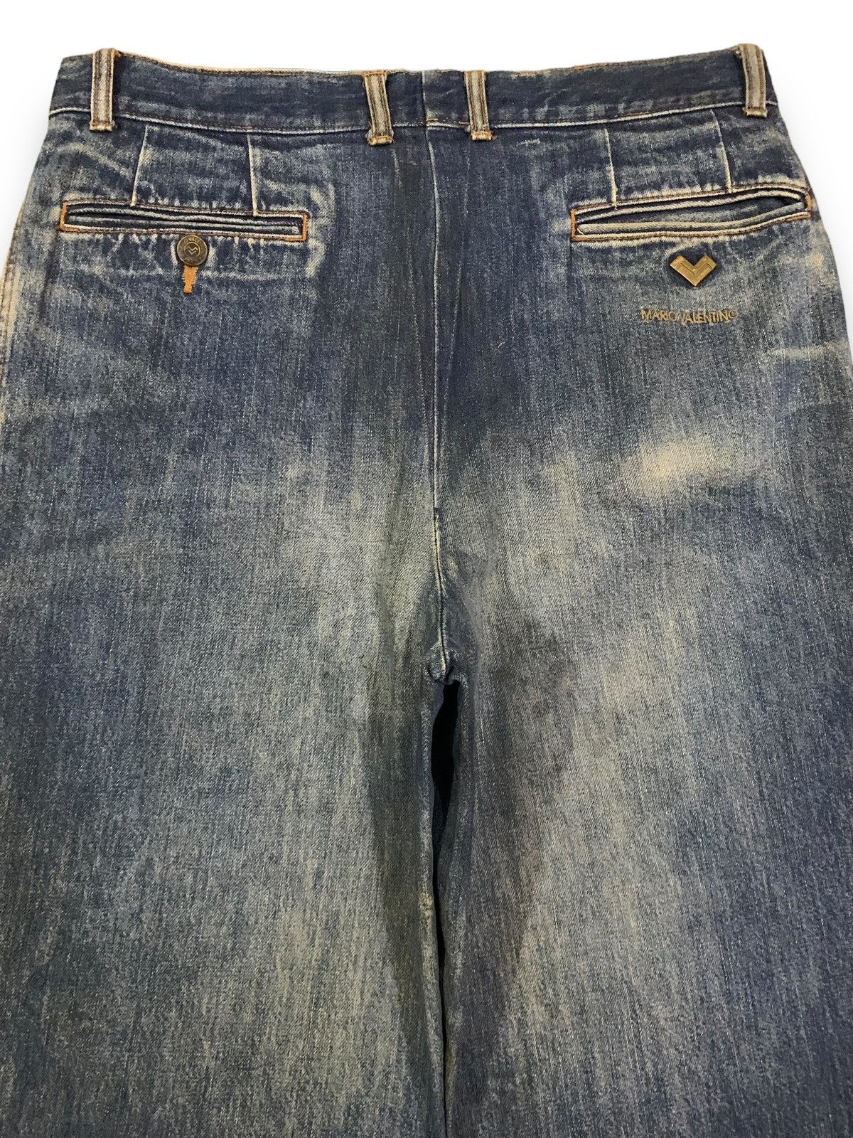 Valentino Vintage Mario Valentino Mud Washed Baggy Distressed Jeans Size US 32 / EU 48 - 9 Thumbnail