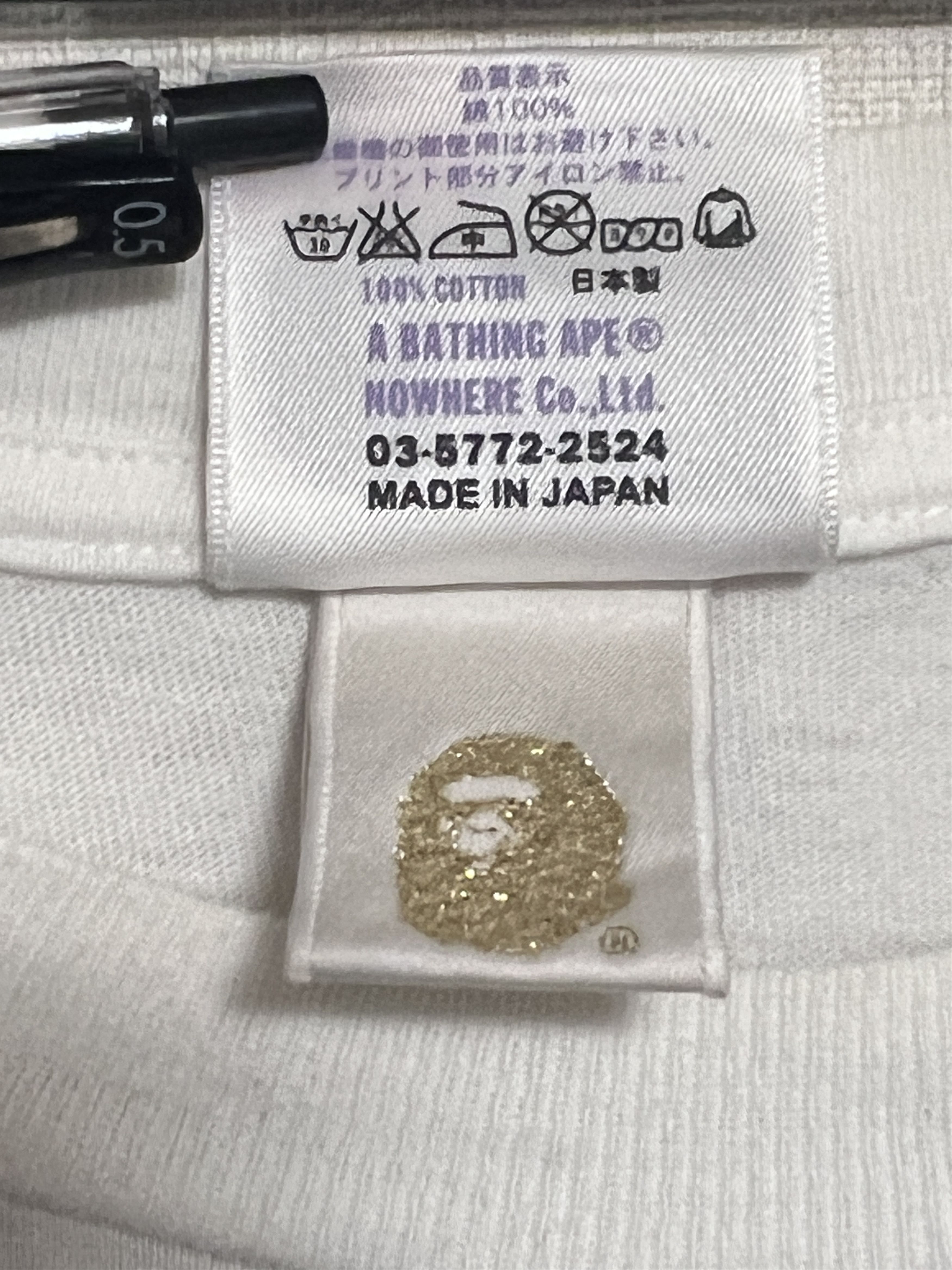 Bape OG BAPE Tee A Bathing Ape Busy Works Bank ASNKA White Medium Size US M / EU 48-50 / 2 - 4 Thumbnail