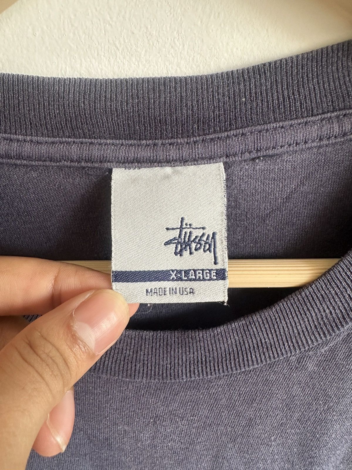 Stussy × Vintage Vintage 90’s Stussy sign @ Single Stitch USA size XL Size US XL / EU 56 / 4 - 3 Thumbnail