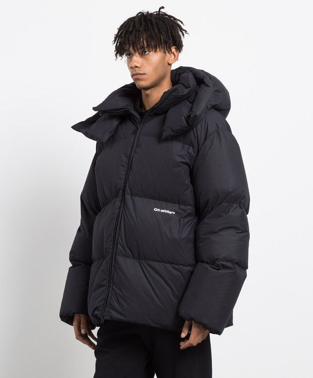 Off-White o1y0225 Logo Shell Jacket in Black Size US M / EU 48-50 / 2 - 3 Thumbnail