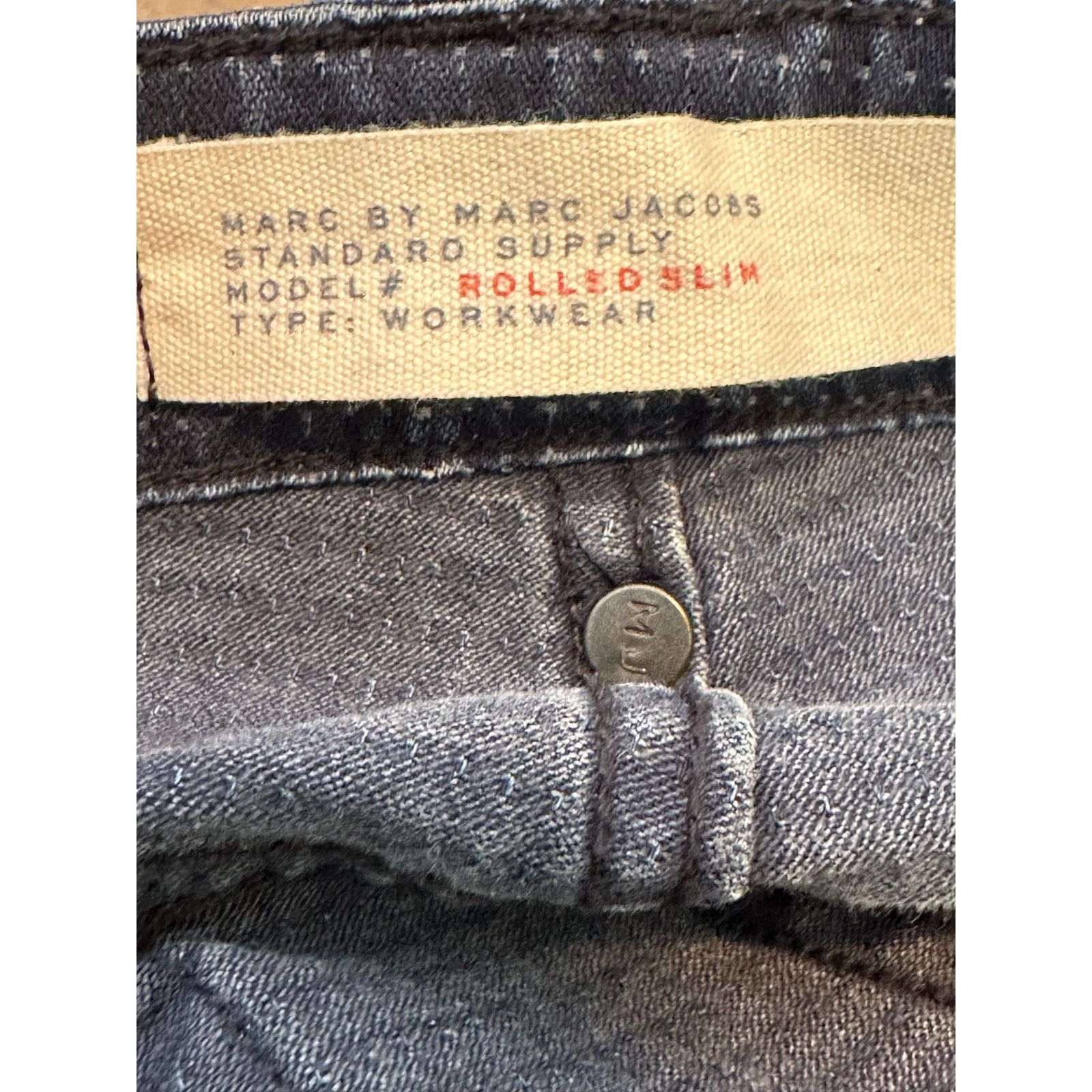 Marc Jacobs Marc Jacobs blue stripes polka dots rolled slim jeans sz 29 Size 29" - 3 Thumbnail
