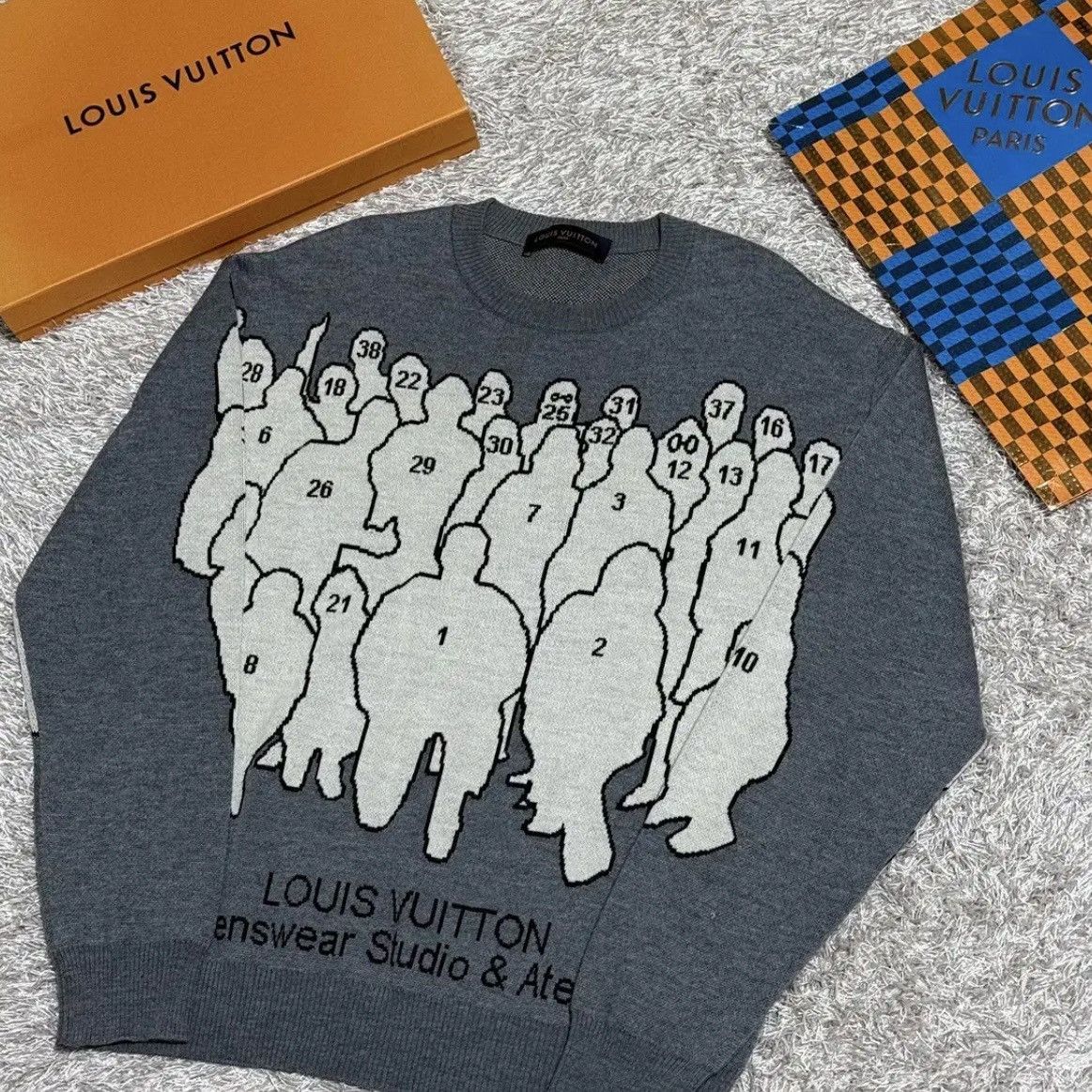 Louis Vuitton × Virgil Abloh Louis Vuitton Studio & Atelier Knit Sweater Size US L / EU 52-54 / 3 - 2 Thumbnail