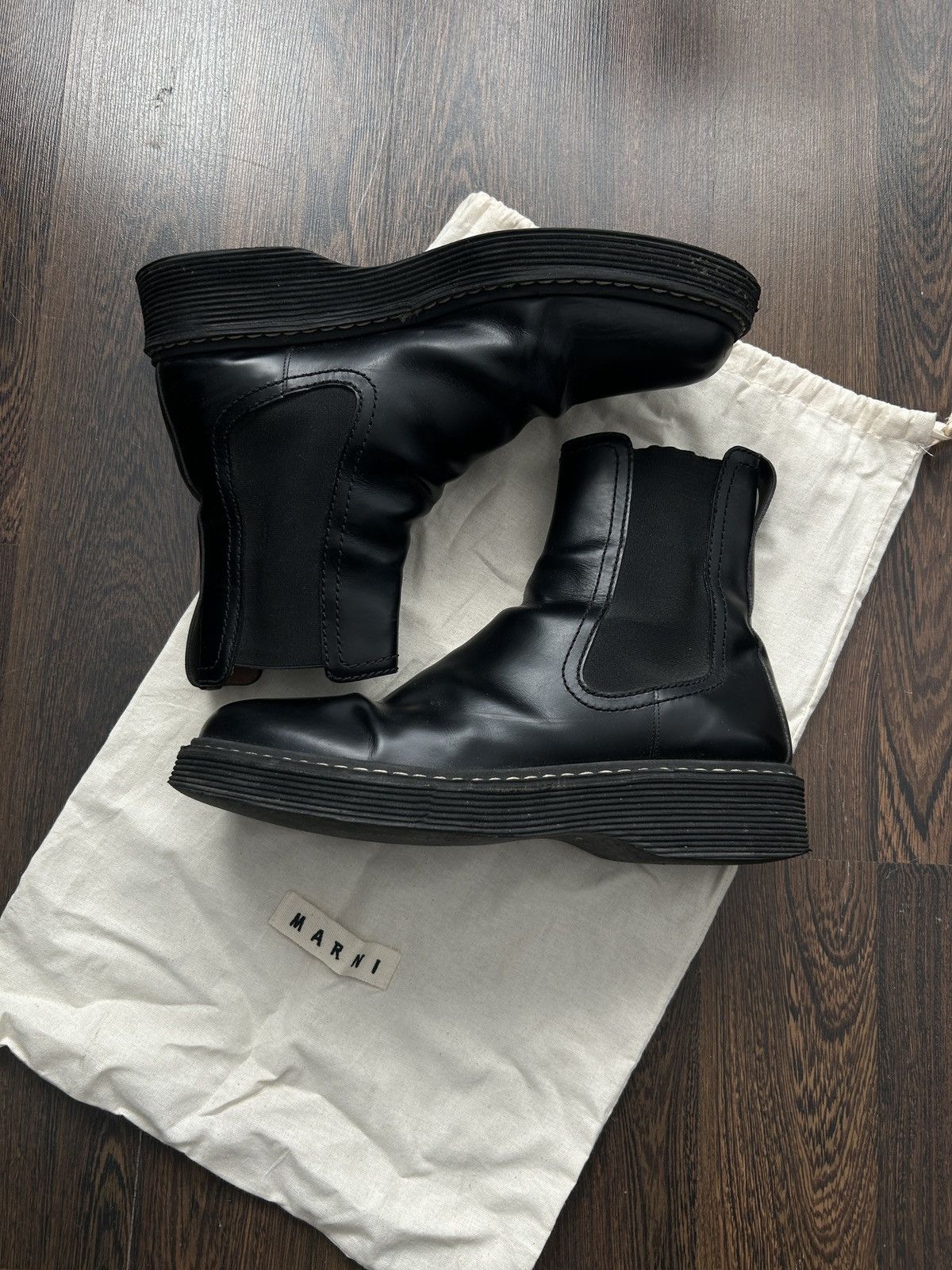 Marni Marni Leather Chelsea Boot Size US 10 / EU 43 - 6 Thumbnail