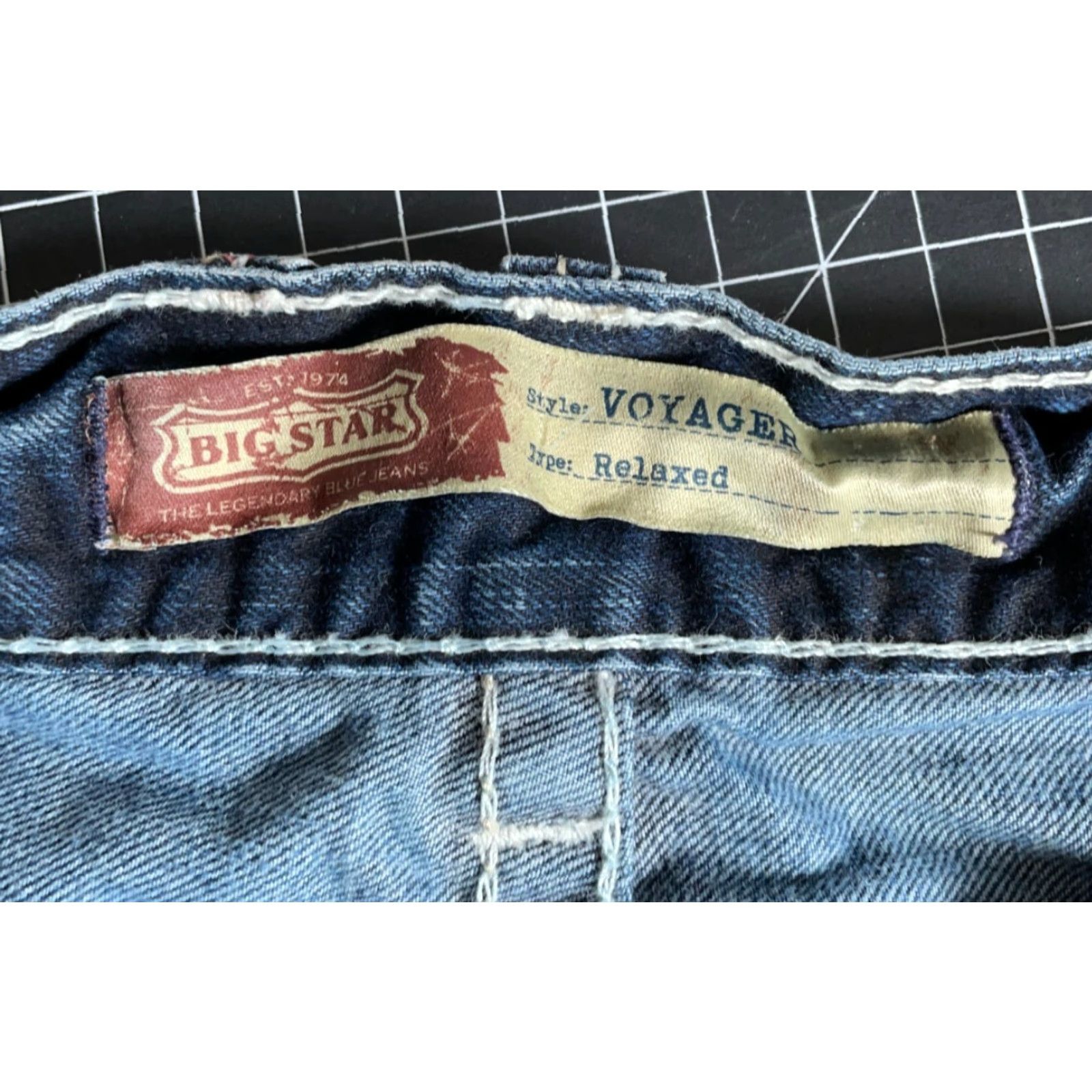 Vintage BIG STAR Voyager Relaxed Fit Jeans Men's 34 x 31 Blue Denim Buckle Retro Y2K Size US 34 / EU 50 - 3 Thumbnail
