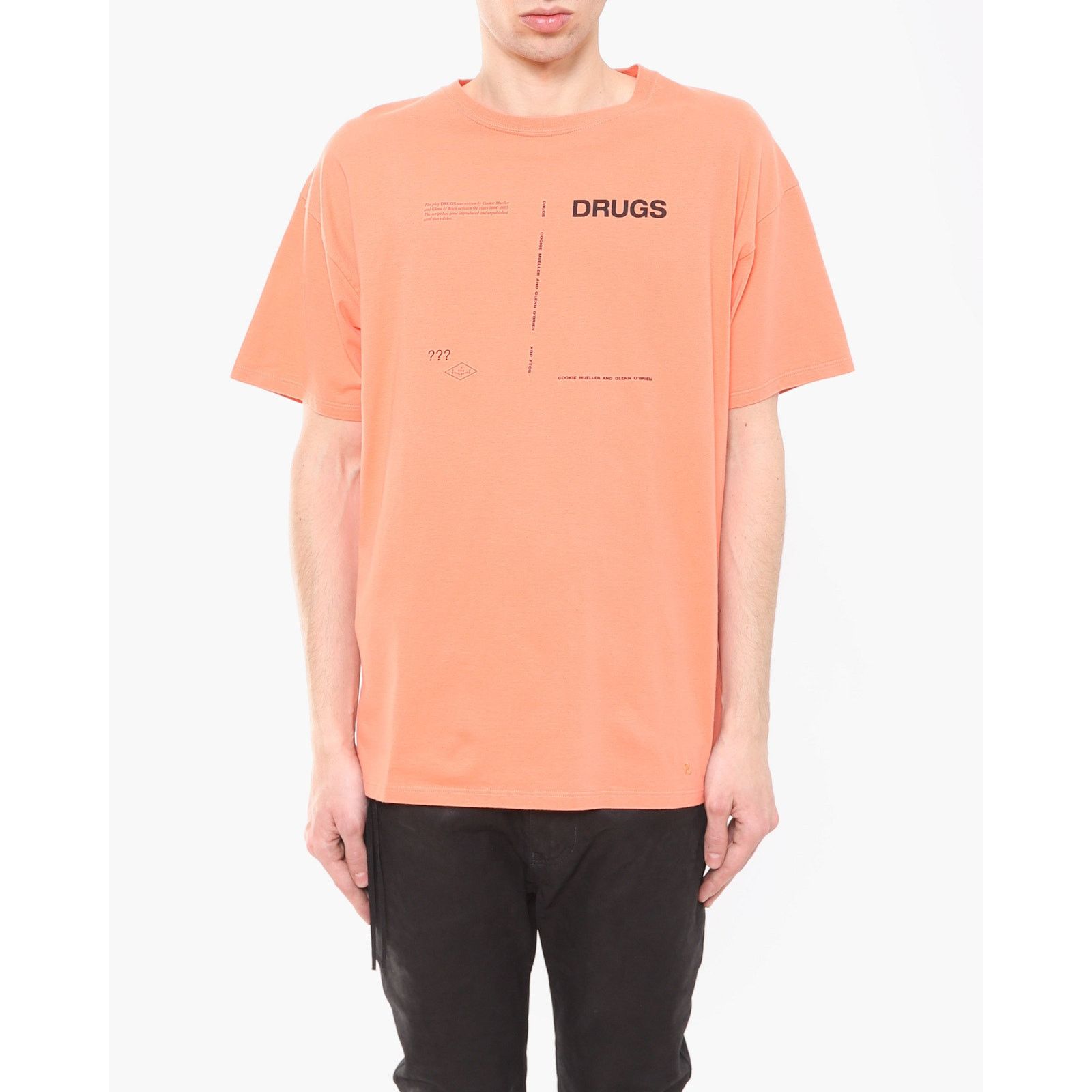 Raf Simons SS19 Drugs Print T-Shirt in Orange Cotton Size US S / EU 44-46 / 1 - 1 Thumbnail