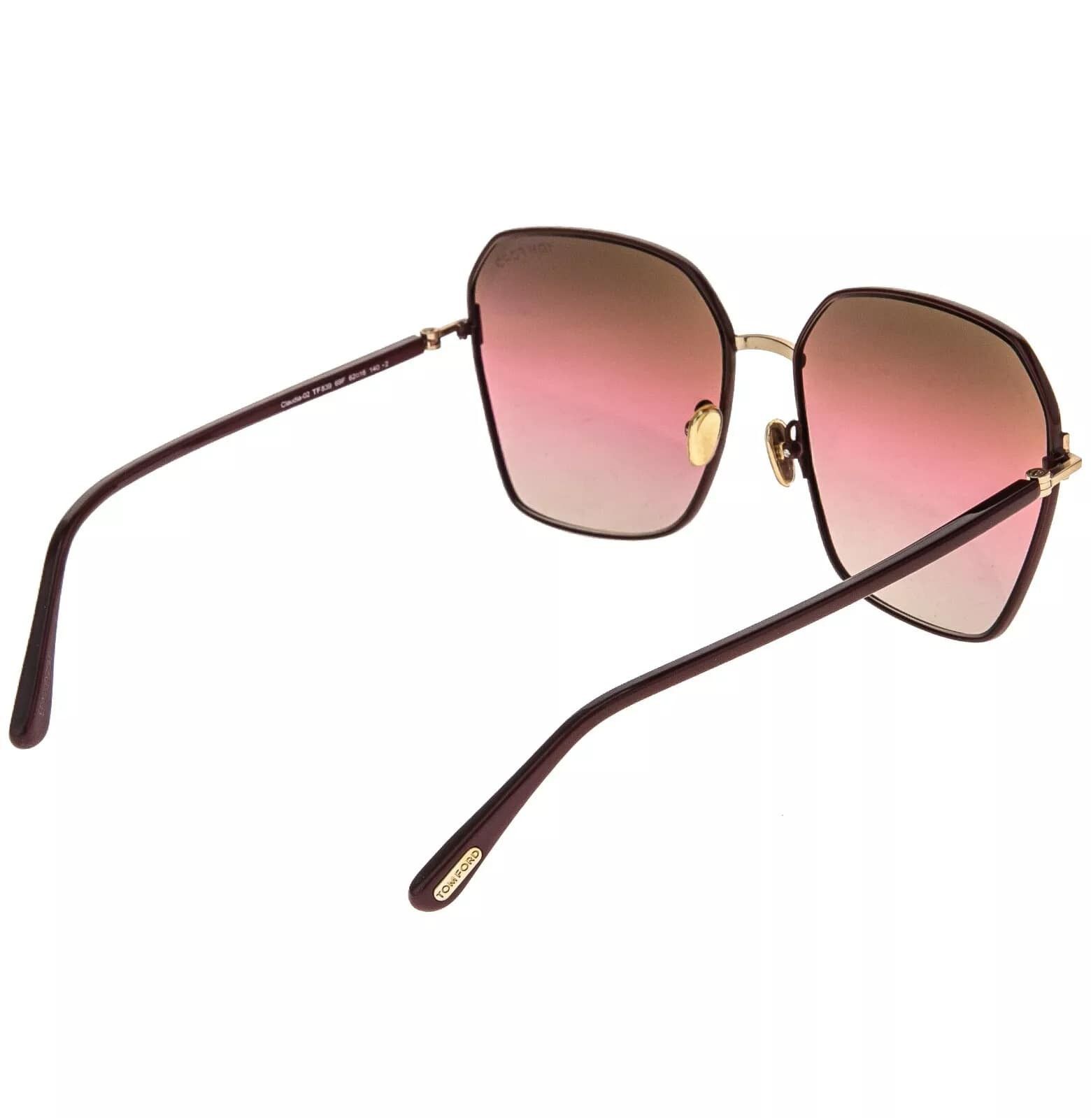 Tom Ford TOM FORD CLAUDIA 02 TF0839 69F Red Pink Sunglasses 839 Size ONE SIZE - 7 Thumbnail