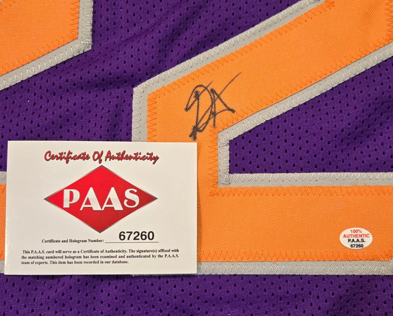 Other Deandre Ayton Suns Signed basketball jersey PAAS COA Size ONE SIZE - 4 Thumbnail