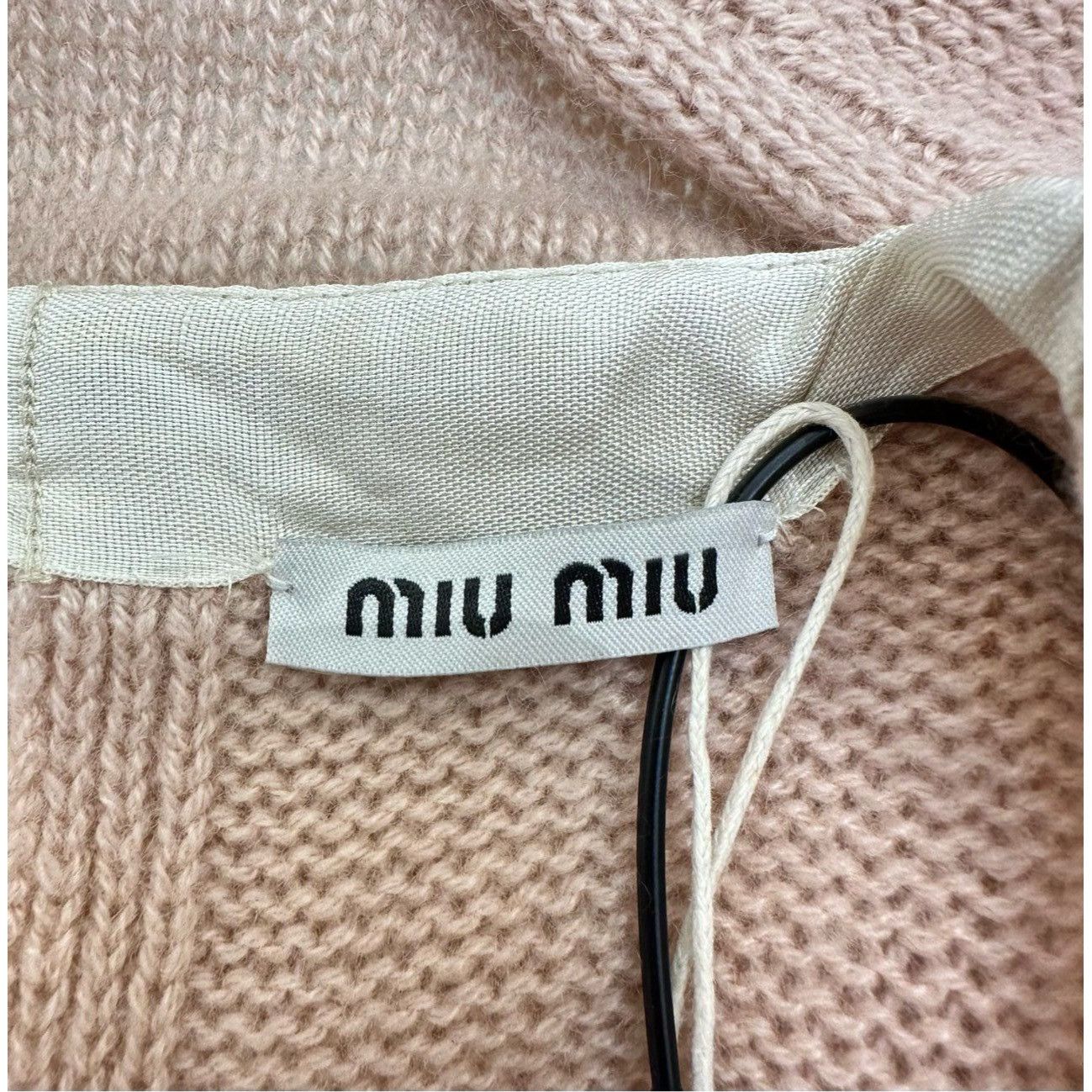 Miu Miu Miu Miu Pink Knit Sweater With Back Ribbon Tie Long Sleeves Size XS / US 0-2 / IT 36-38 - 7 Thumbnail