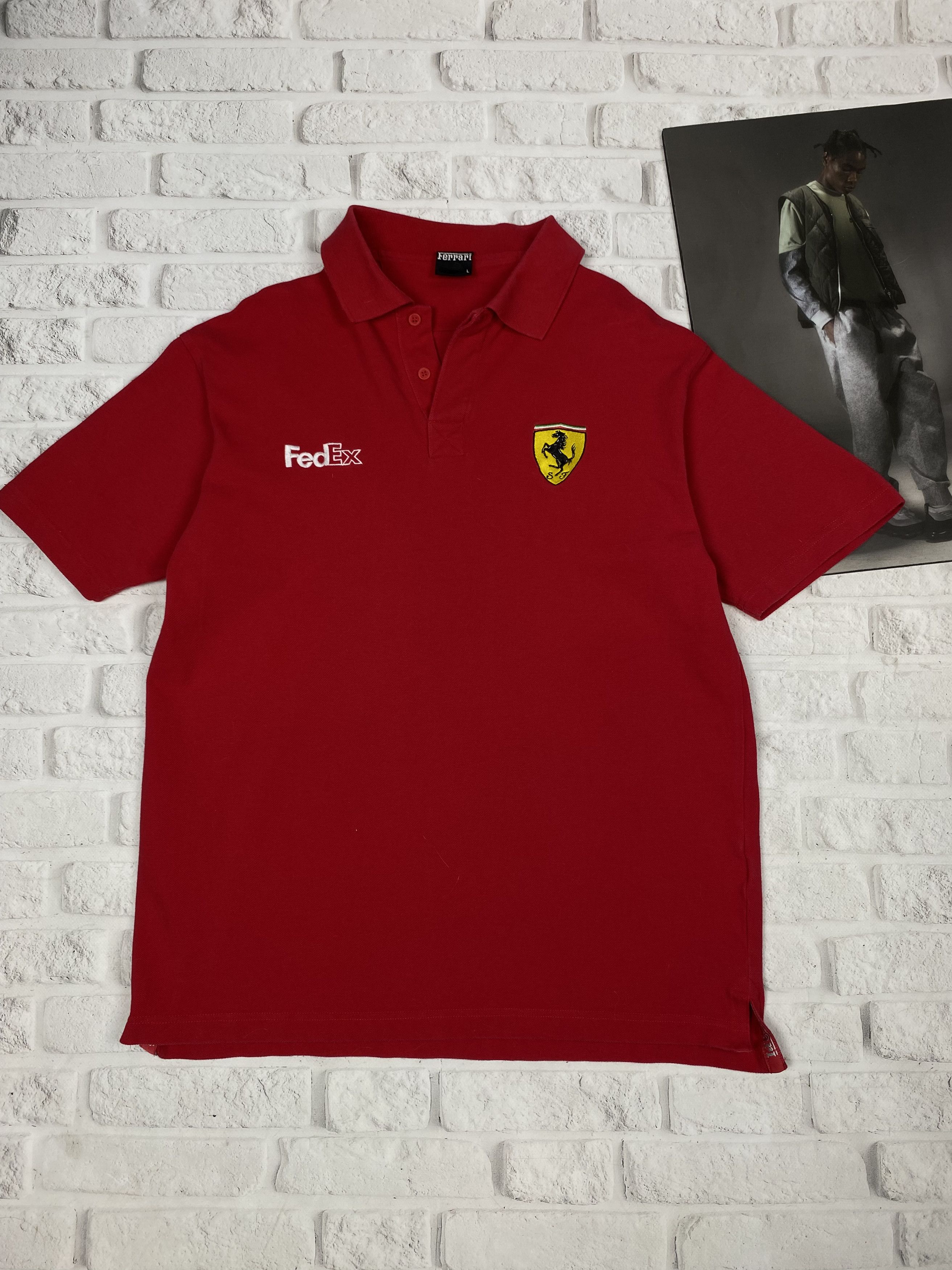 Ferrari VTG Ferrari Official Red Polo Embroidered Shirt Men's L 90’s Size US L / EU 52-54 / 3 - 3 Thumbnail